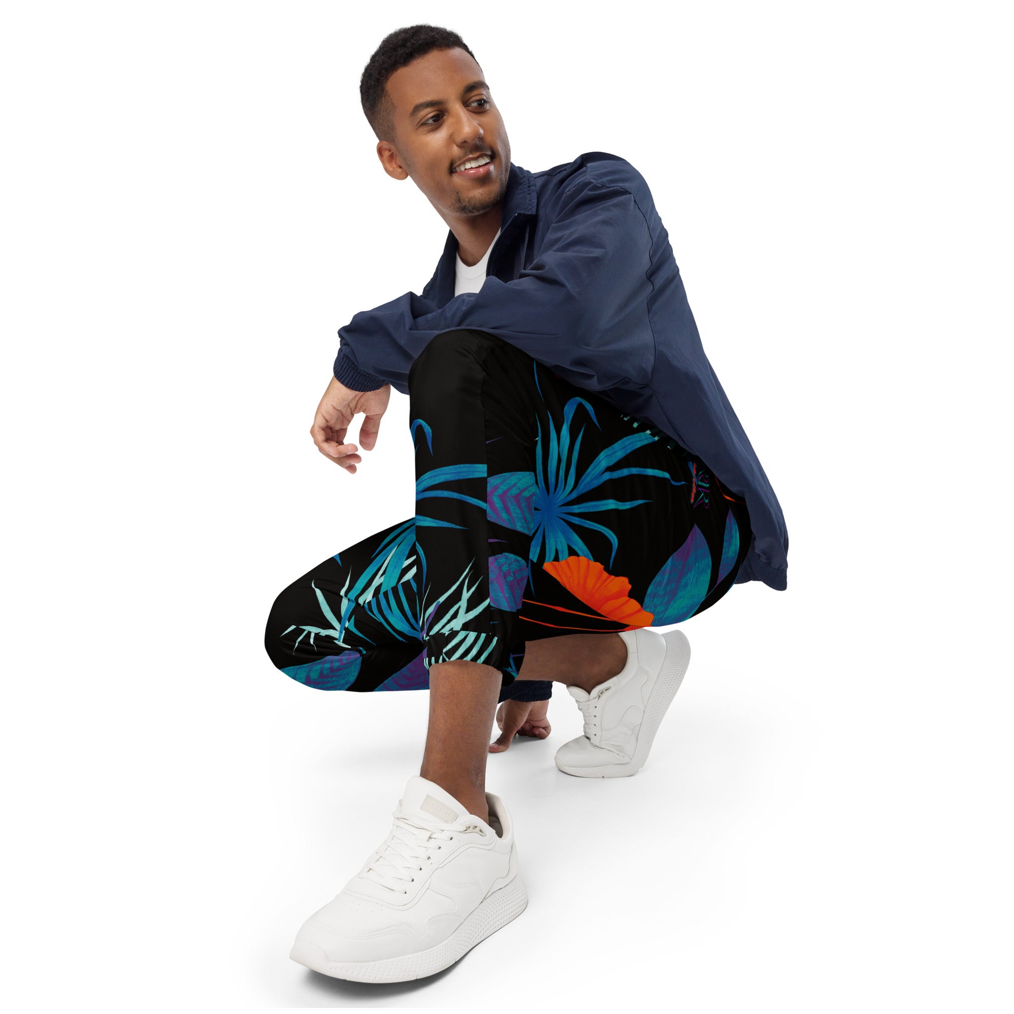 Rich Vibes RR Palm Tree Midnight Flamingo Print - track pants 1.0