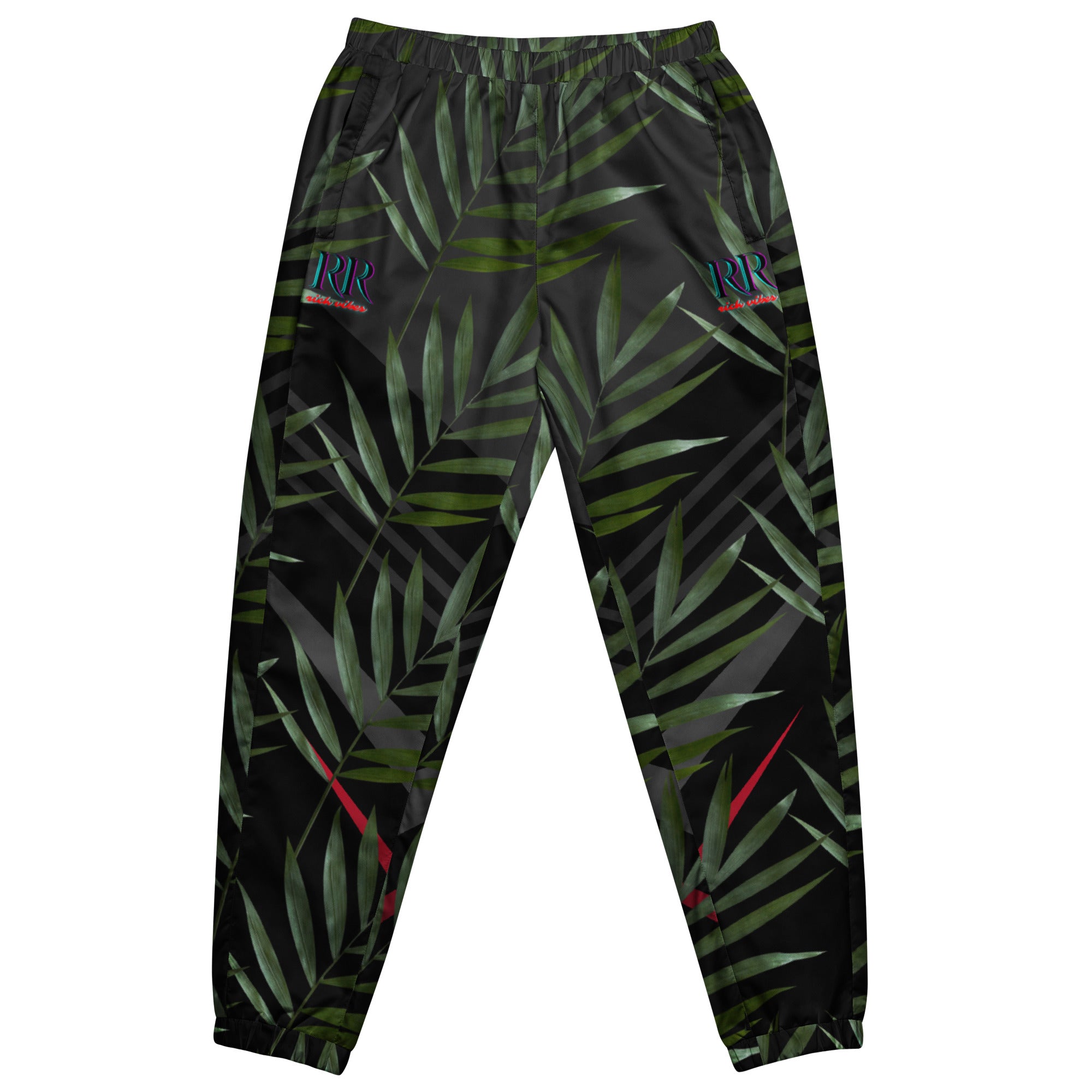 Rich Drip RR Palm Tree Black Sport Red Stripe - track pants