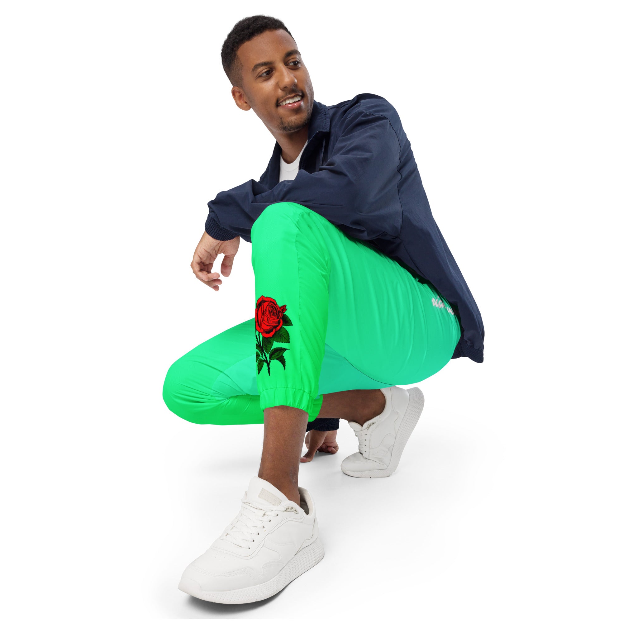 Rich Vibes Miami Green Single Rose stim - Unisex track pants