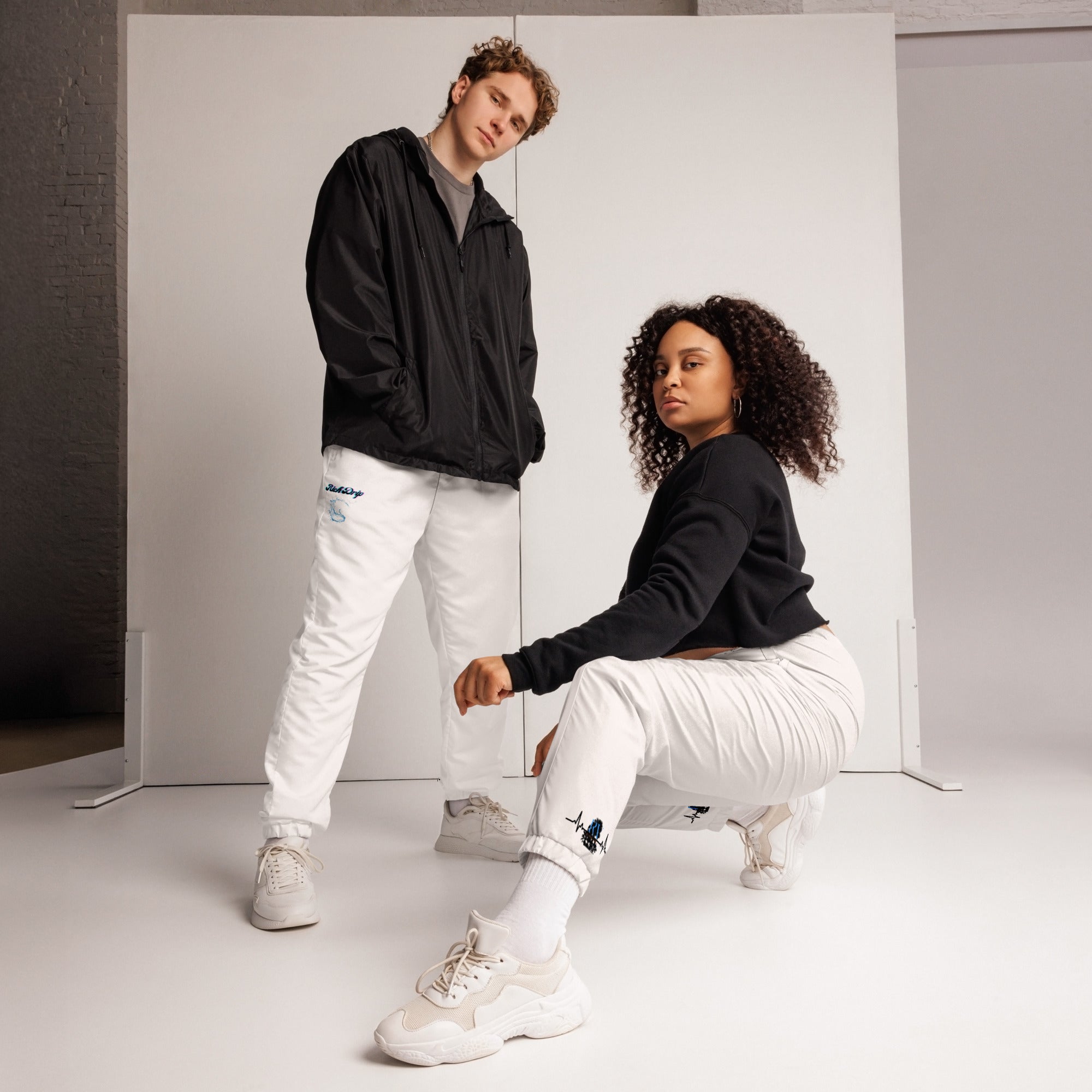 Rich Vibes Rich Drip Splash 1.0 - Unisex track pants White