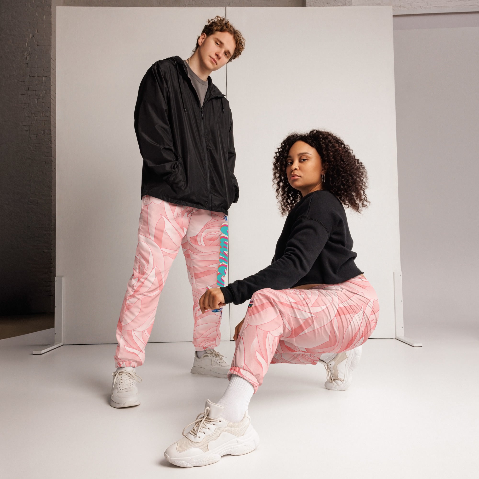 Rich Drip Pink Rose Humming Bird - Unisex track pants