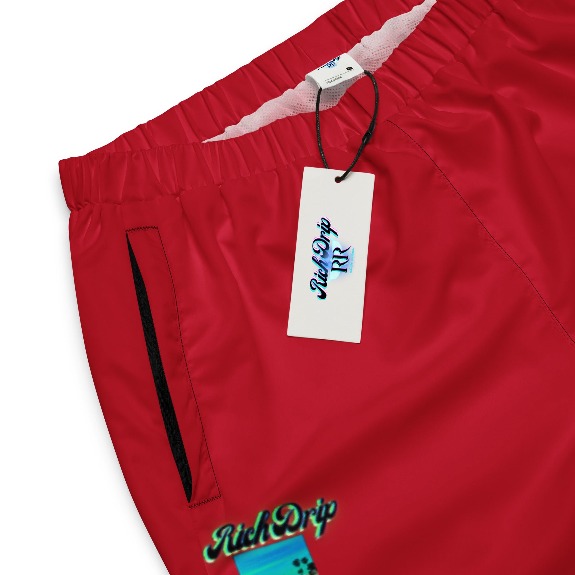 Rich Drip Multi Colored Beach Sunset Drip 1.0 - Unisex track pants Red