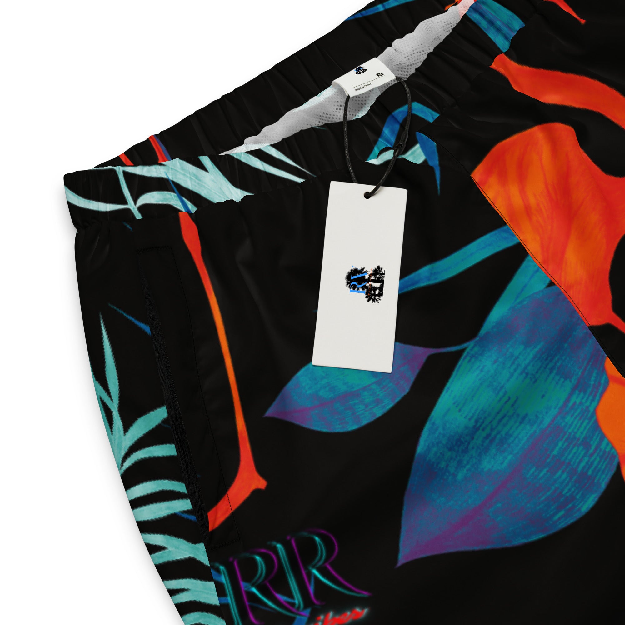 Rich Vibes RR Palm Tree Midnight Flamingo Print - track pants 1.0