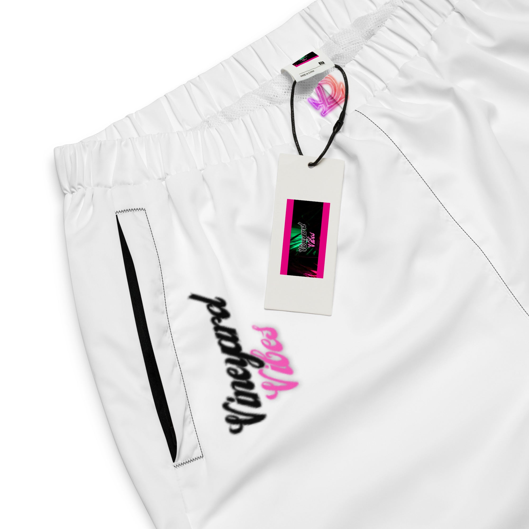 Vineyard Vibes Pink Silhouette LS - Unisex track pants White
