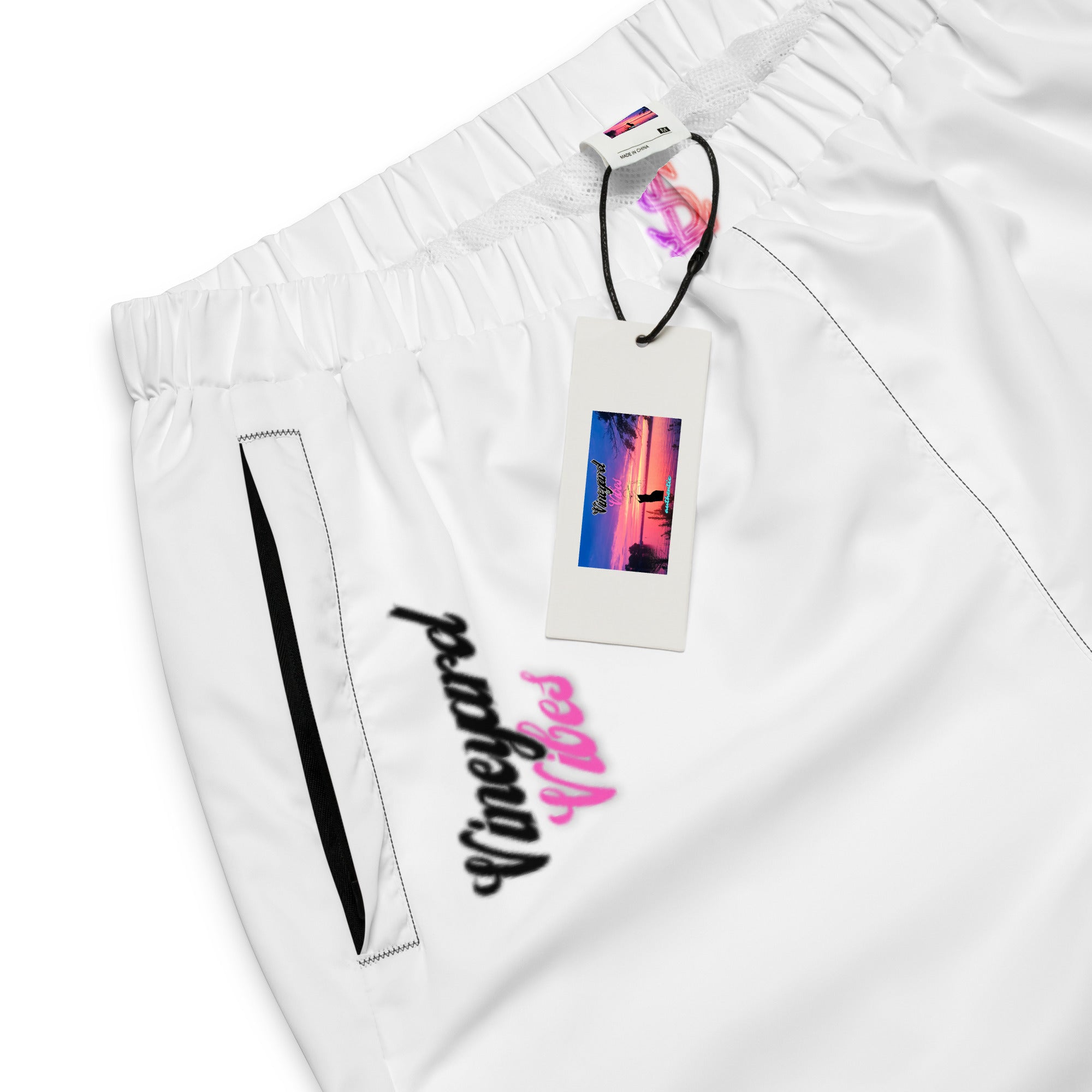 Vineyard Vibes Pink Tiger Silhouette LS - Unisex track pants White