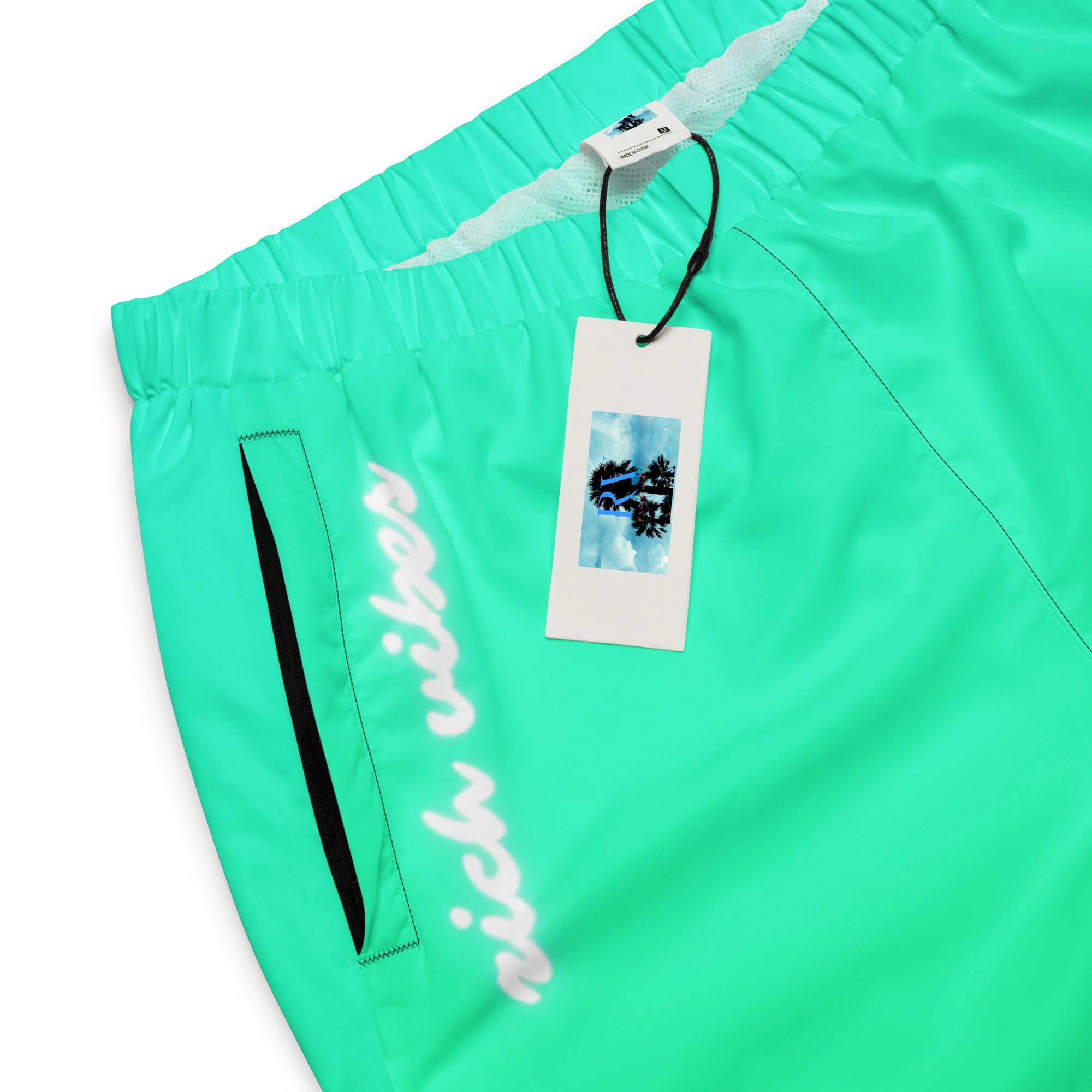Rich Vibes Miami Green Single Rose stim - Unisex track pants