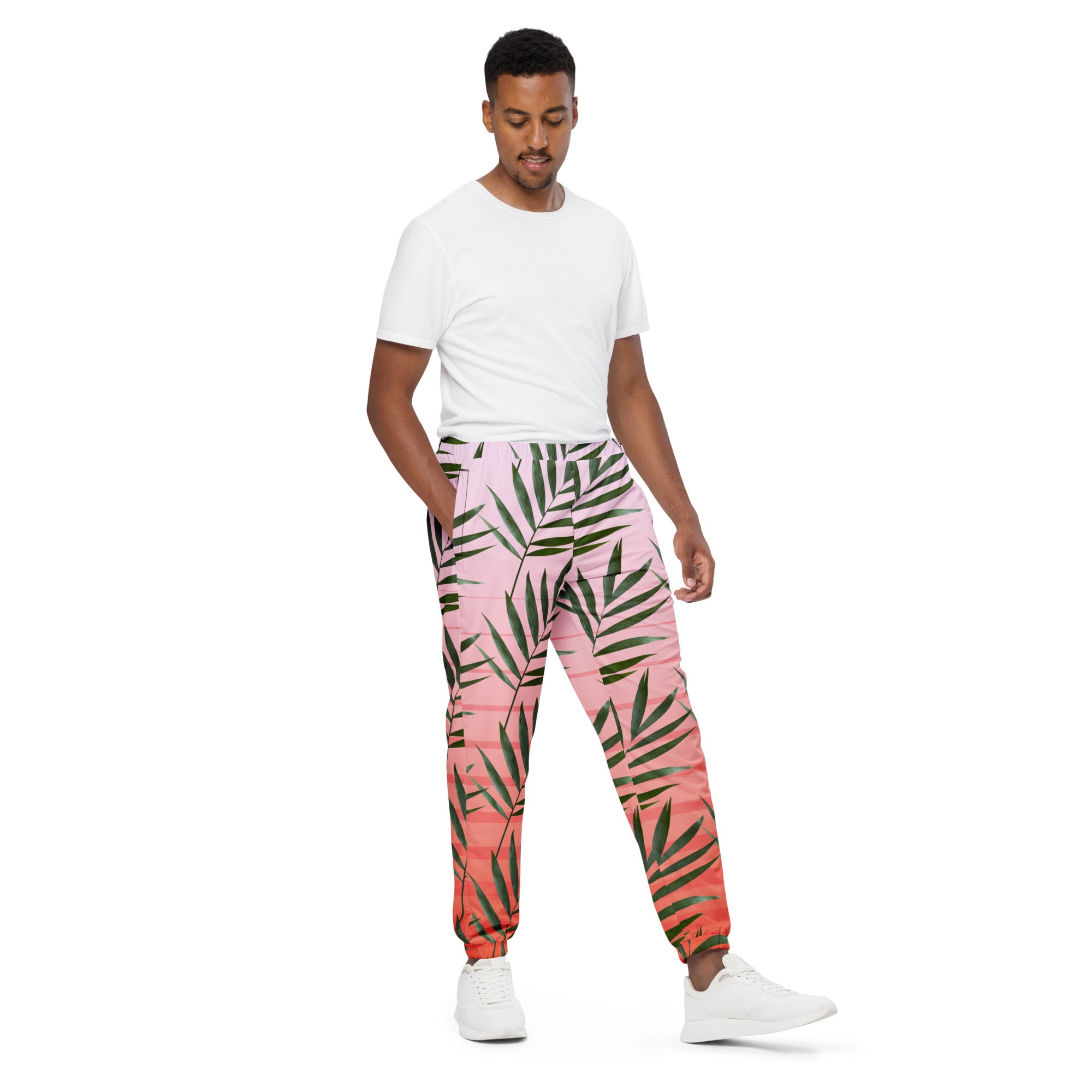 Rich Vibes Palm Tree Sunset Wave Runner Sport Stripe - track pants