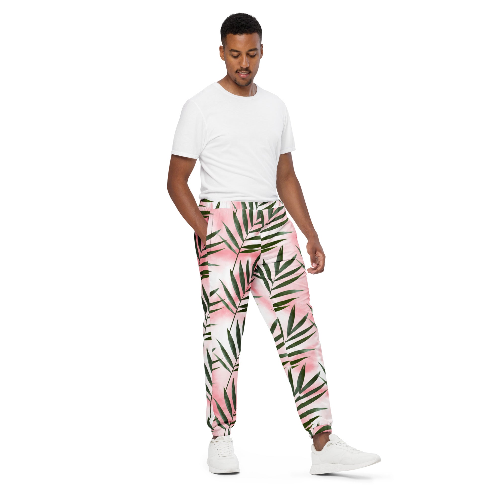 Rich Vibes Palm Tree Pink Tie Dye - track pants