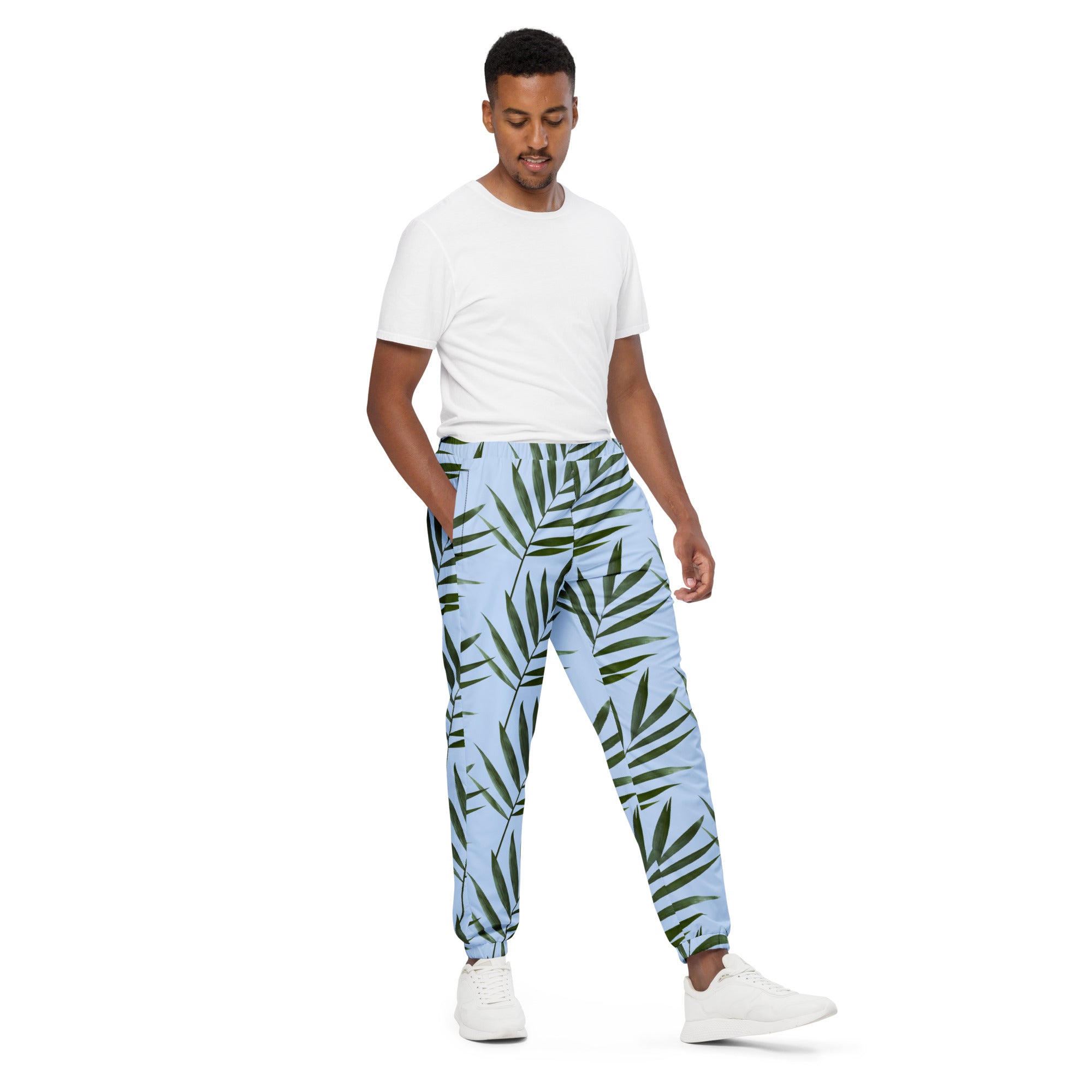 Rich Vibes Palm Tree Sky Blue - track pants