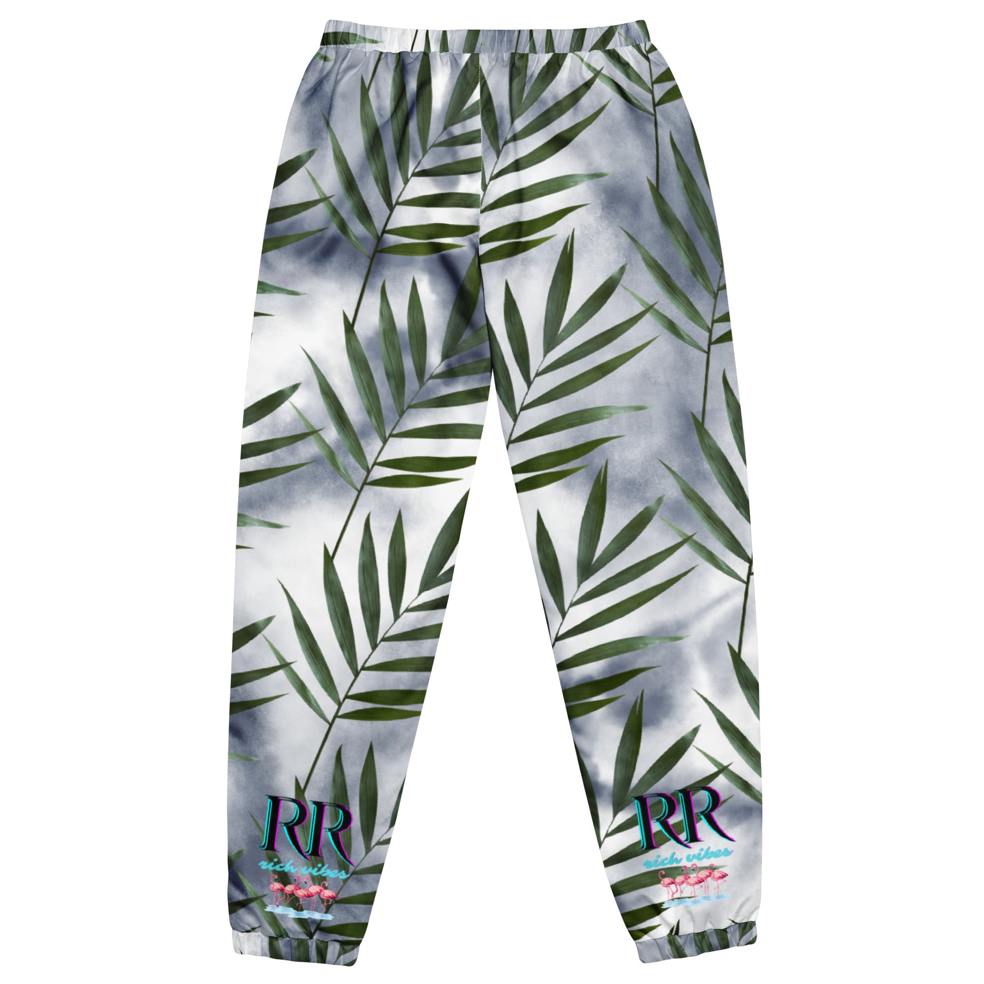 Rich Drip Palm Tree Smoke Grey Tie Dye - track pants