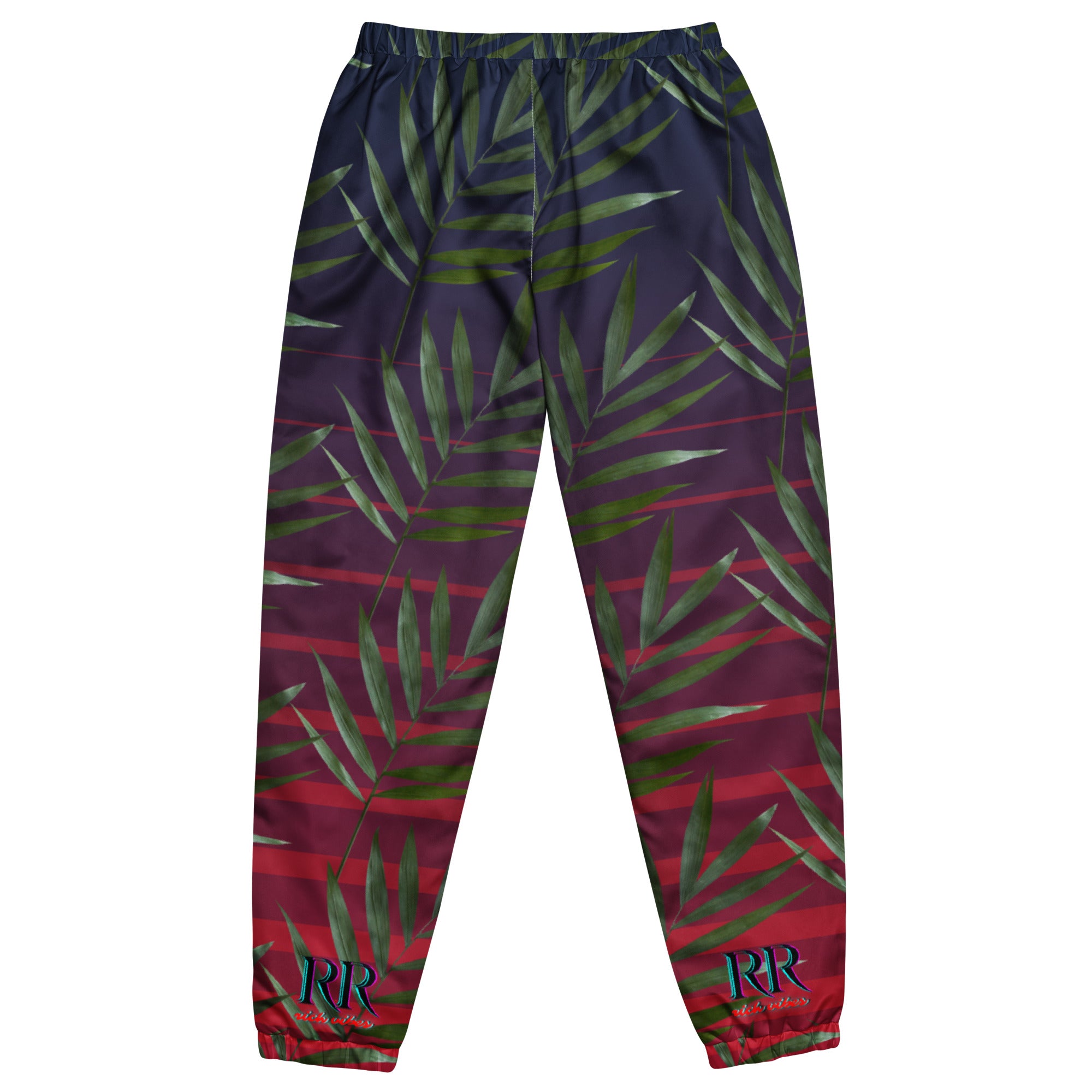 Rich Vibes RR Rich Drip Palm Tree Midnight Wave Runner Sport Stripe - track pants