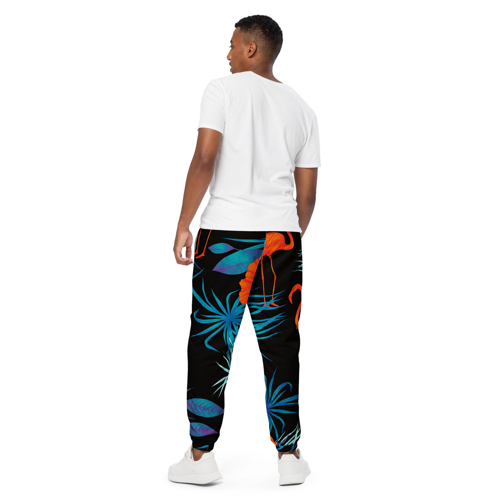 Rich Vibes RR Palm Tree Midnight Flamingo Print - track pants 1.0