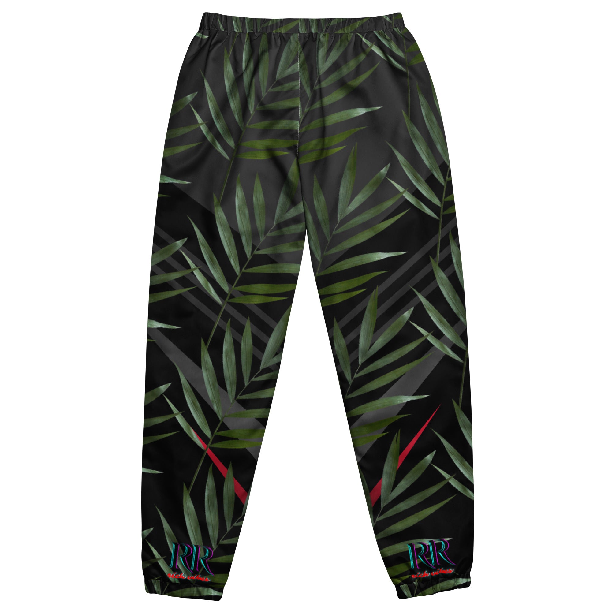 Rich Drip RR Palm Tree Black Sport Red Stripe - track pants