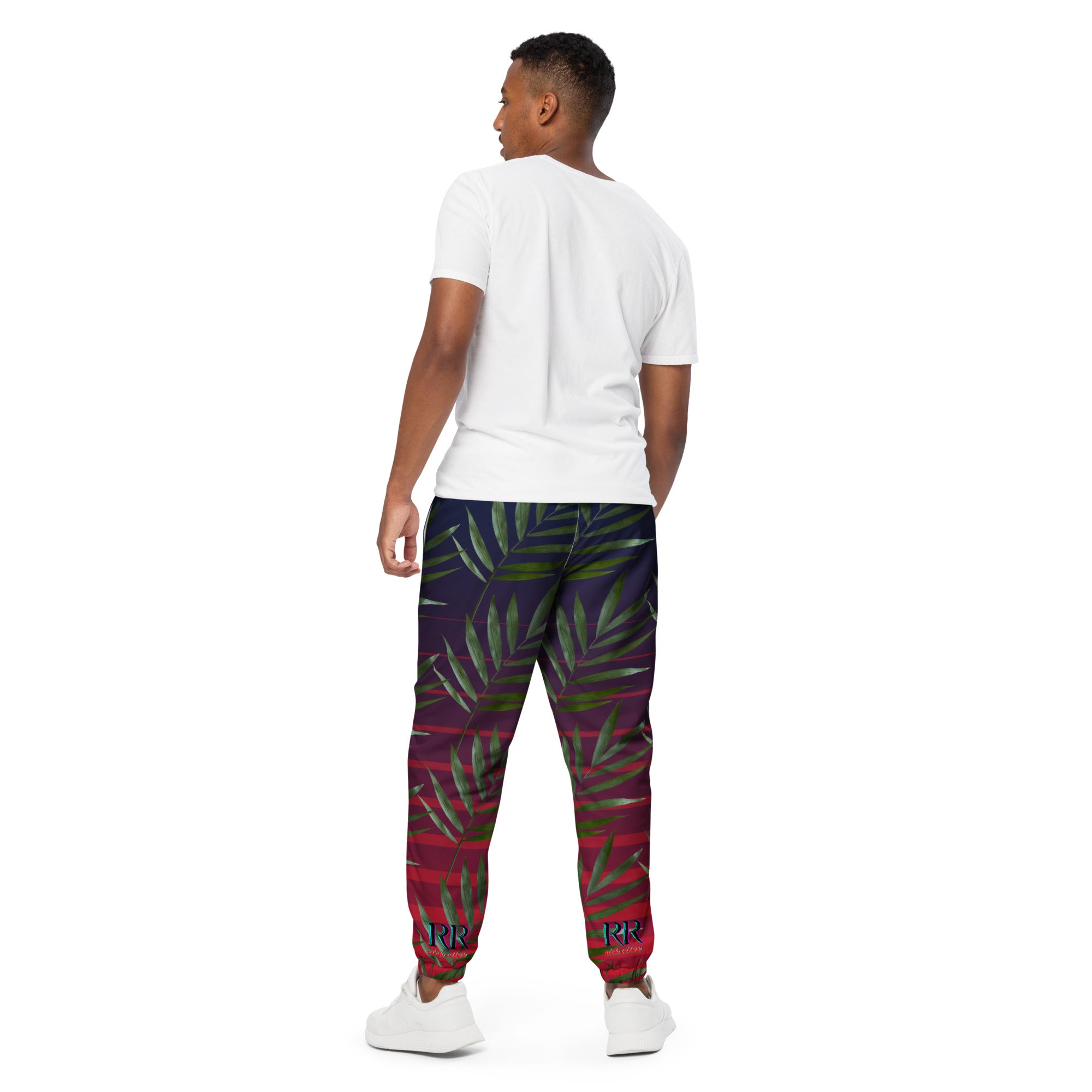 Rich Drip RR Palm Tree Black Sport Red Stripe - track pants
