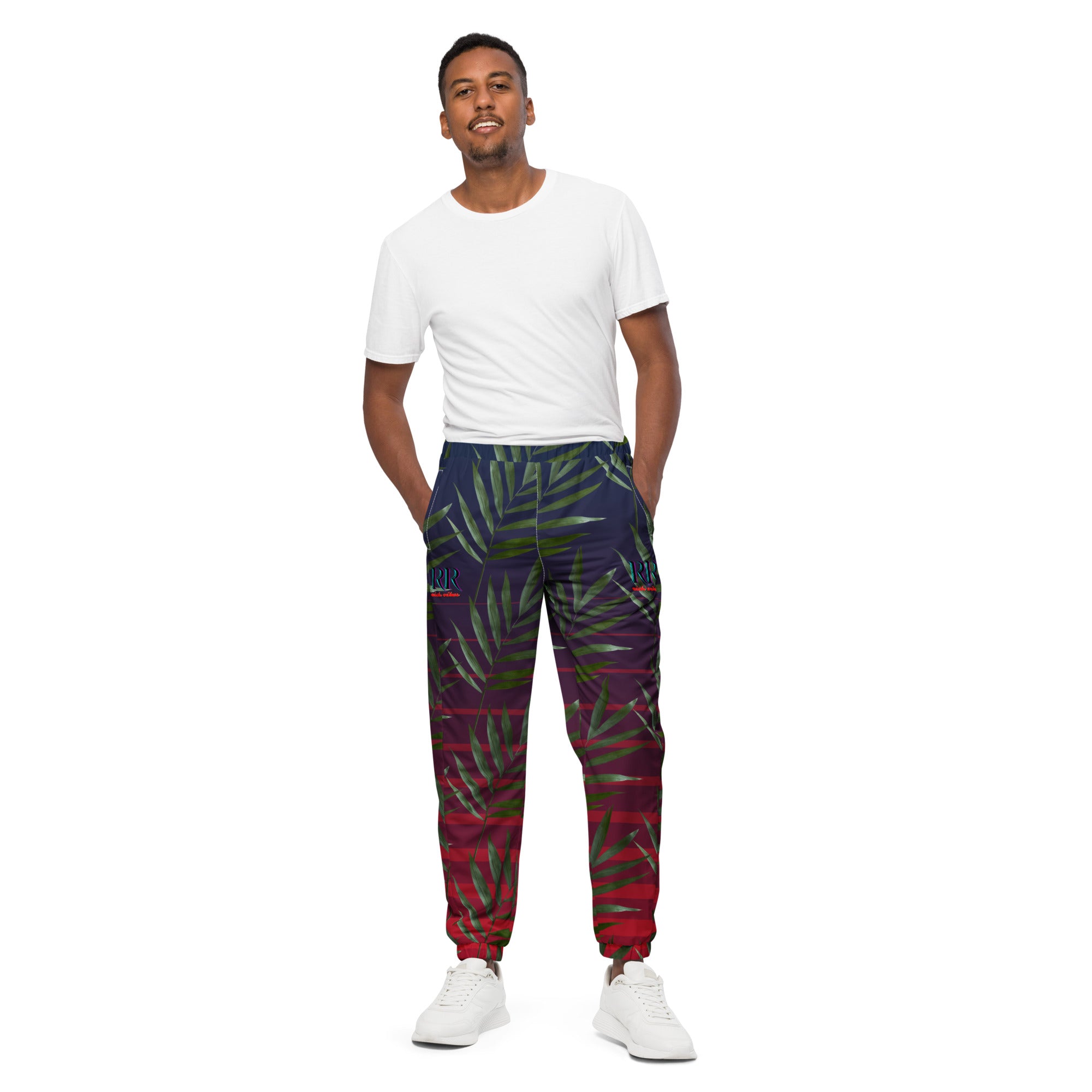 Rich Vibes RR Rich Drip Palm Tree Midnight Wave Runner Sport Stripe - track pants