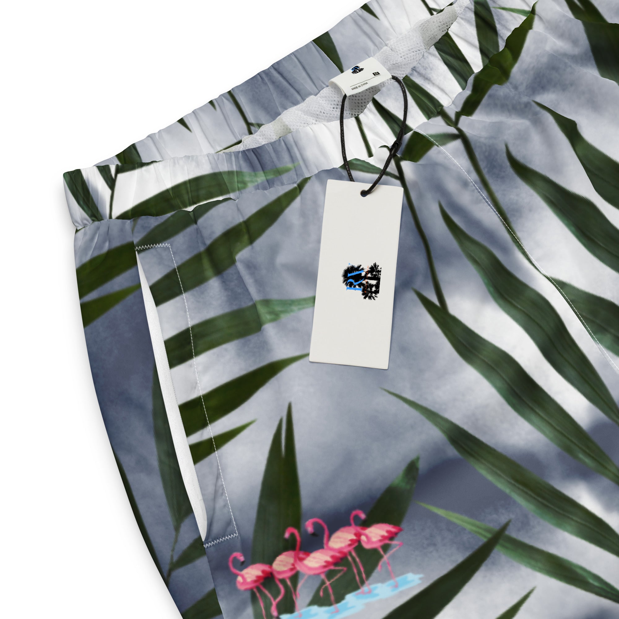 Rich Drip Palm Tree Smoke Grey Tie Dye - track pants