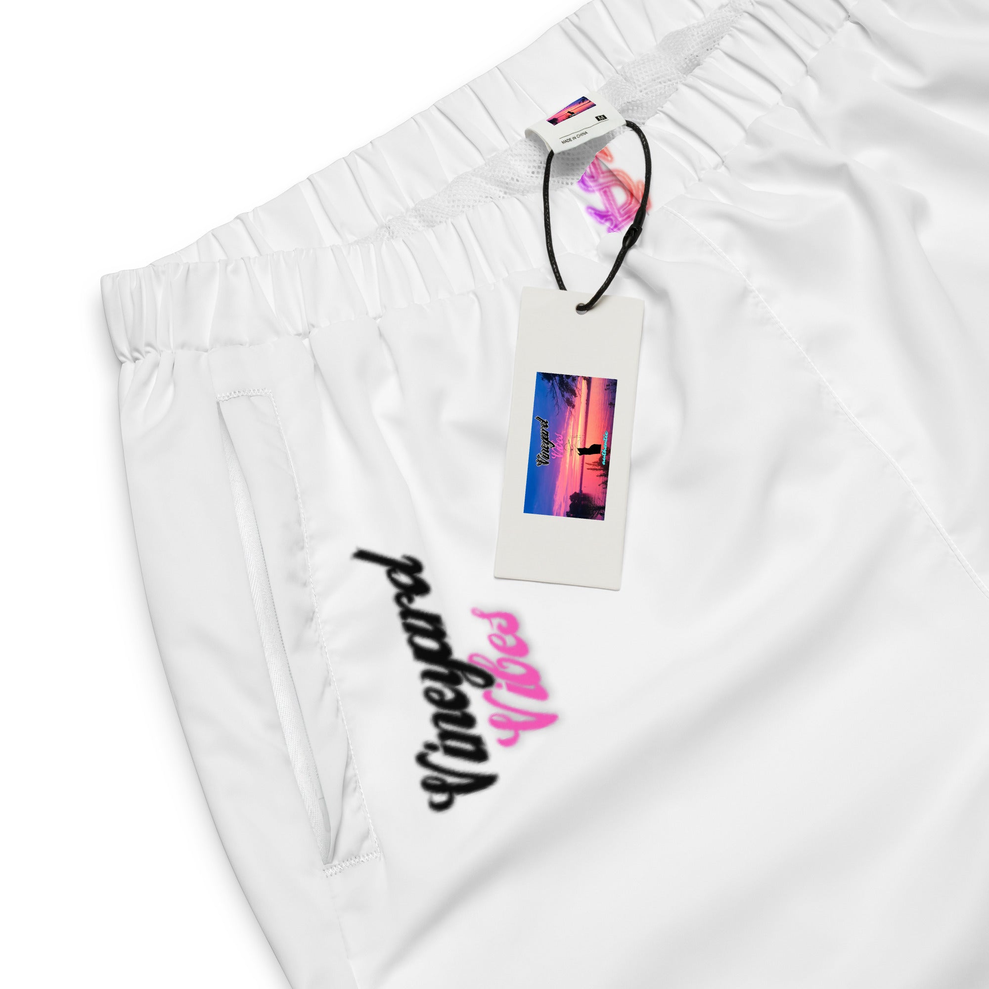 Vineyard Vibes Pink Tiger Silhouette LS - Unisex track pants White