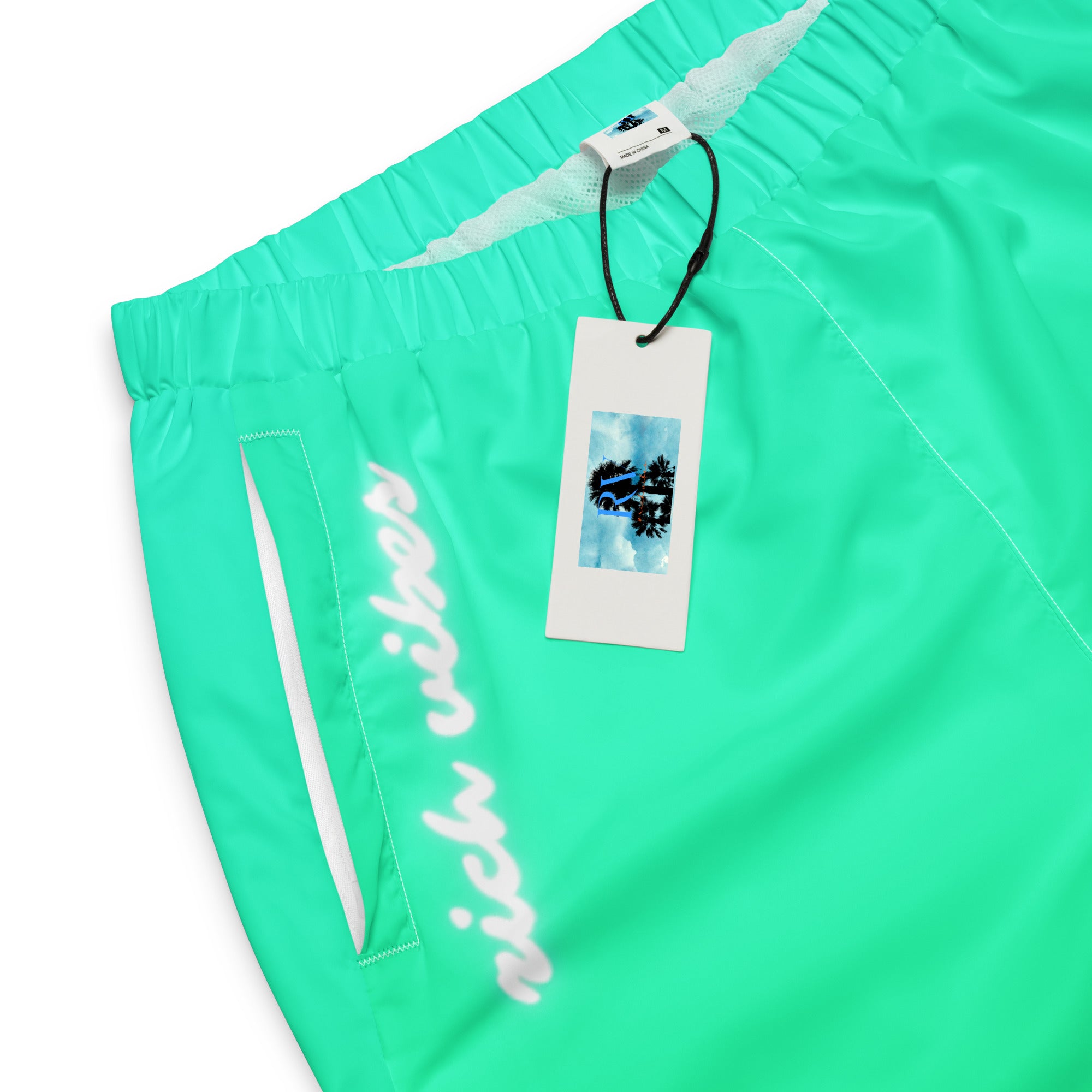 Rich Vibes Miami Green Single Rose stim - Unisex track pants