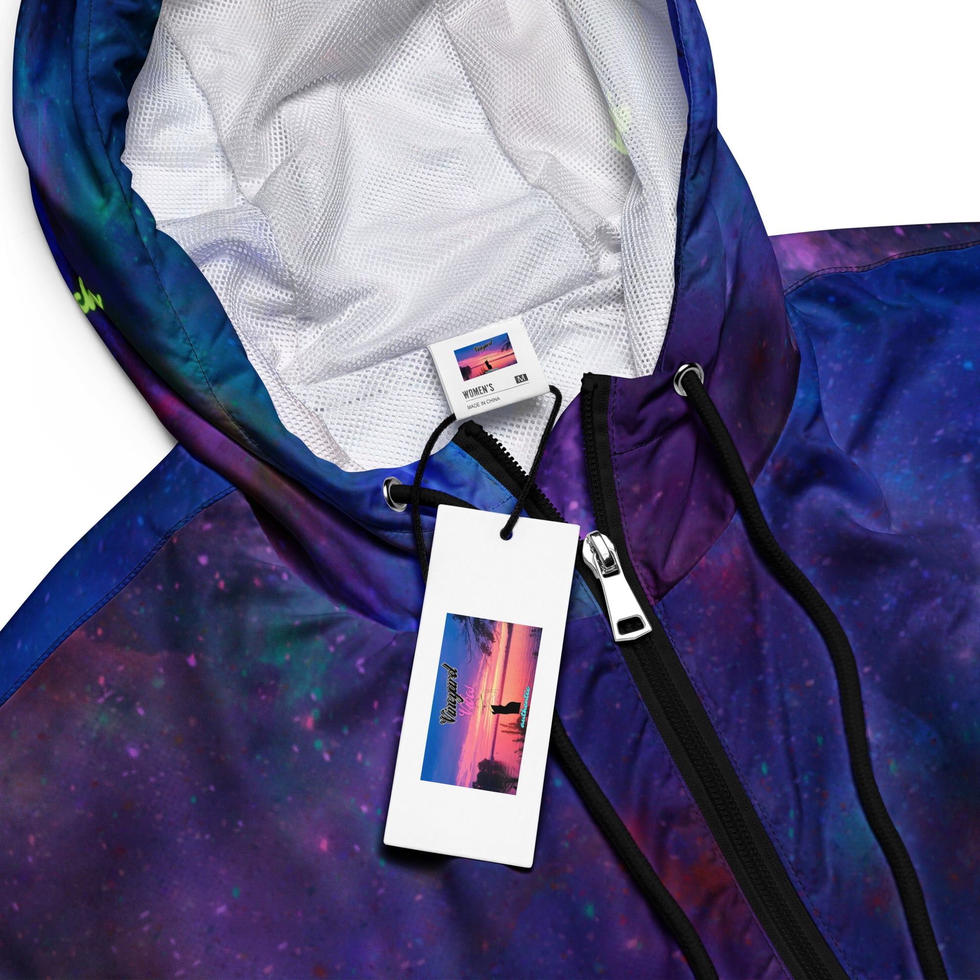 Rich Vibes Volt RV Purple Galaxy - Women’s cropped windbreaker