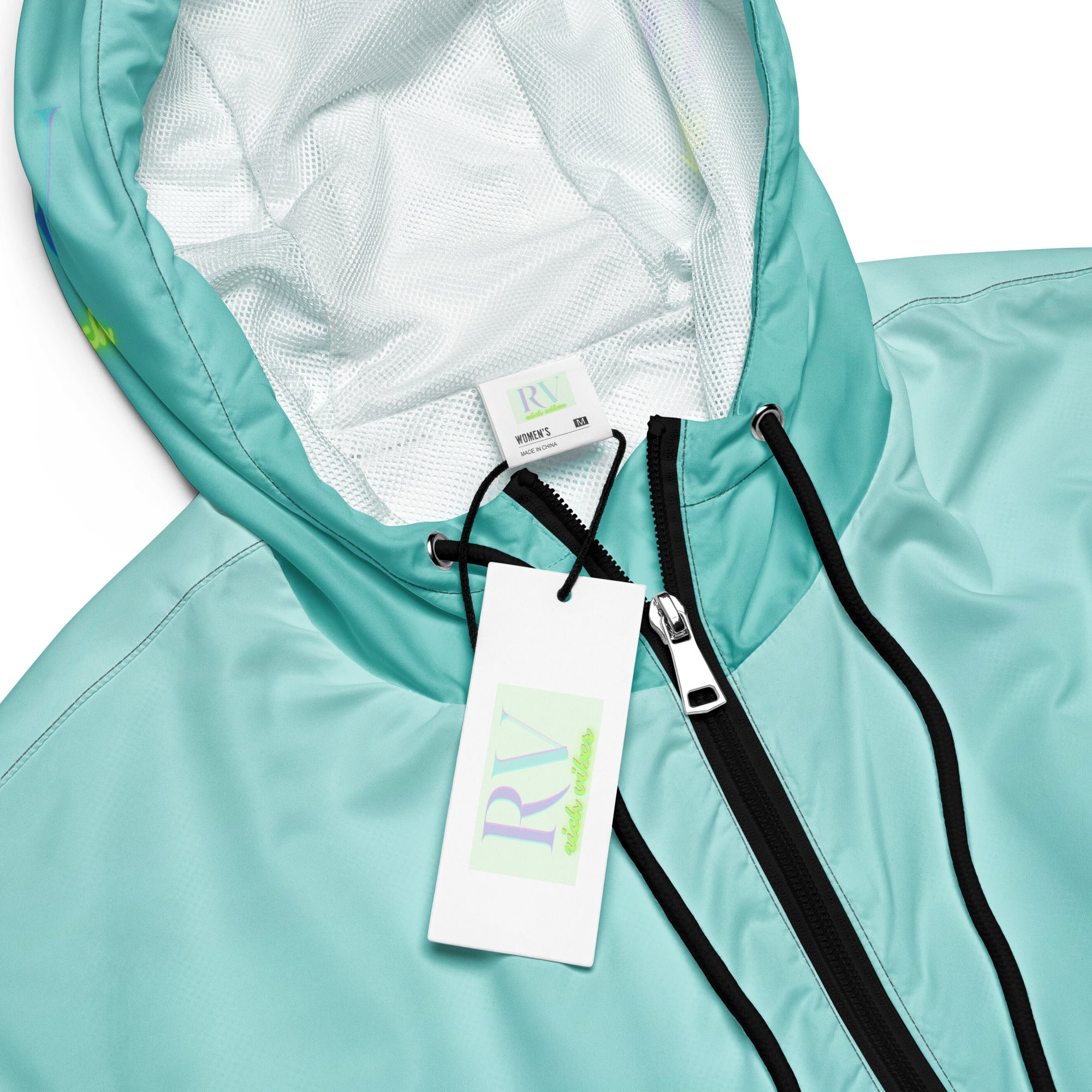 Rich Vibes Volt RV Aqua Green - Women’s cropped windbreaker
