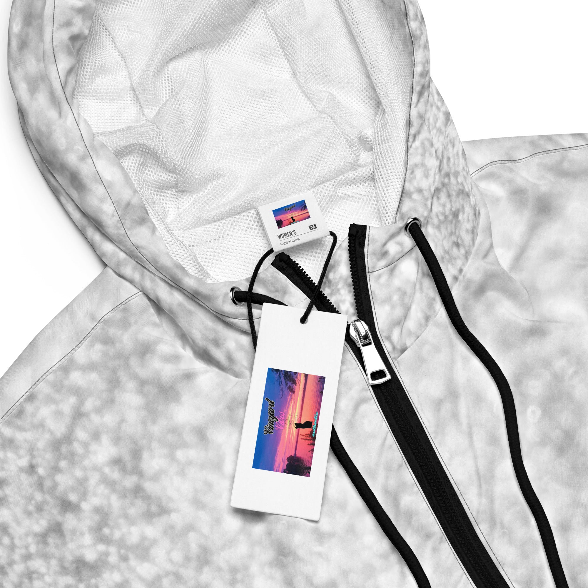 Vineyard Vibes Pink Sparkle - Women’s cropped windbreaker