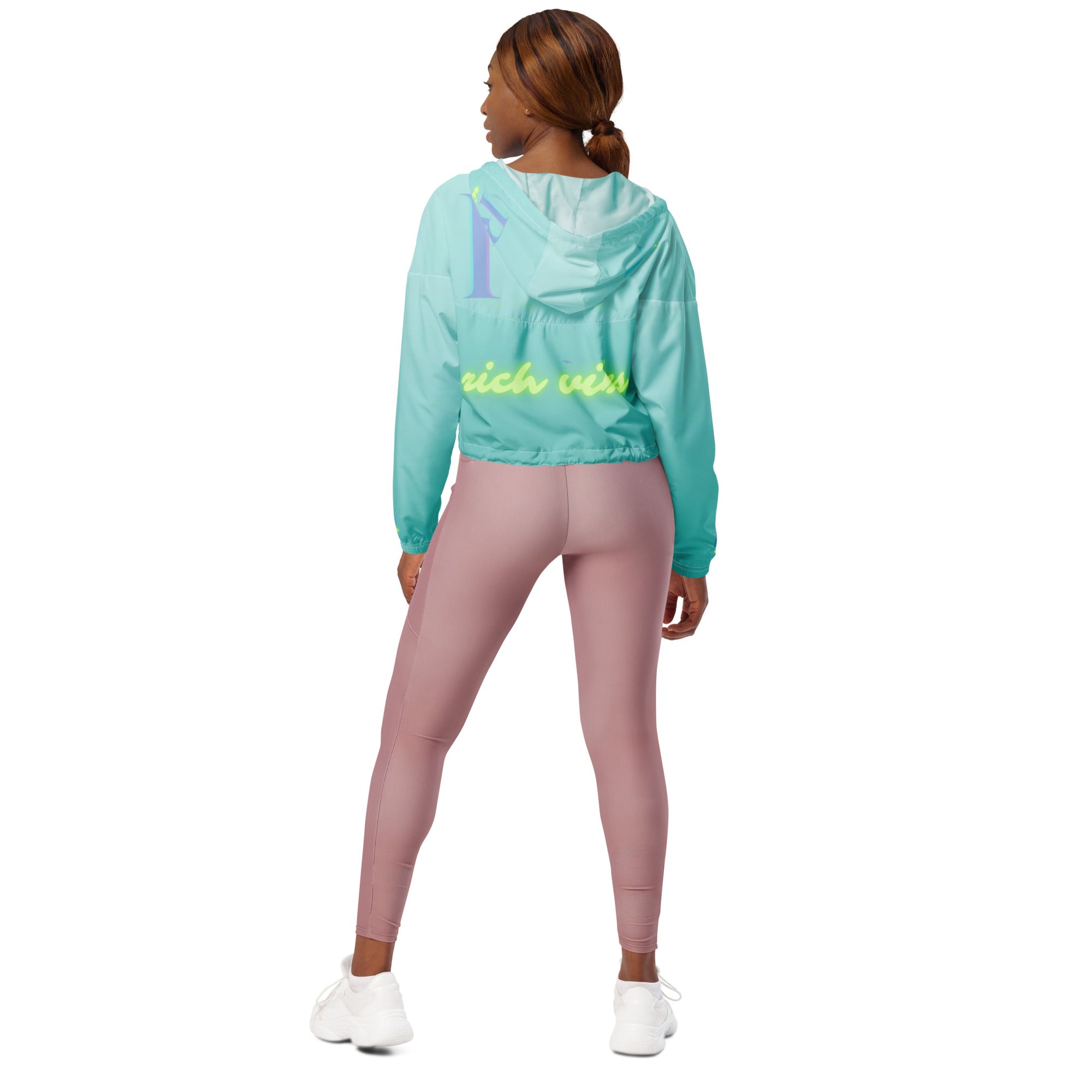 Rich Vibes Volt RV Aqua Green - Women’s cropped windbreaker