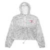 Vineyard Vibes Pink Sparkle - Women’s cropped windbreaker