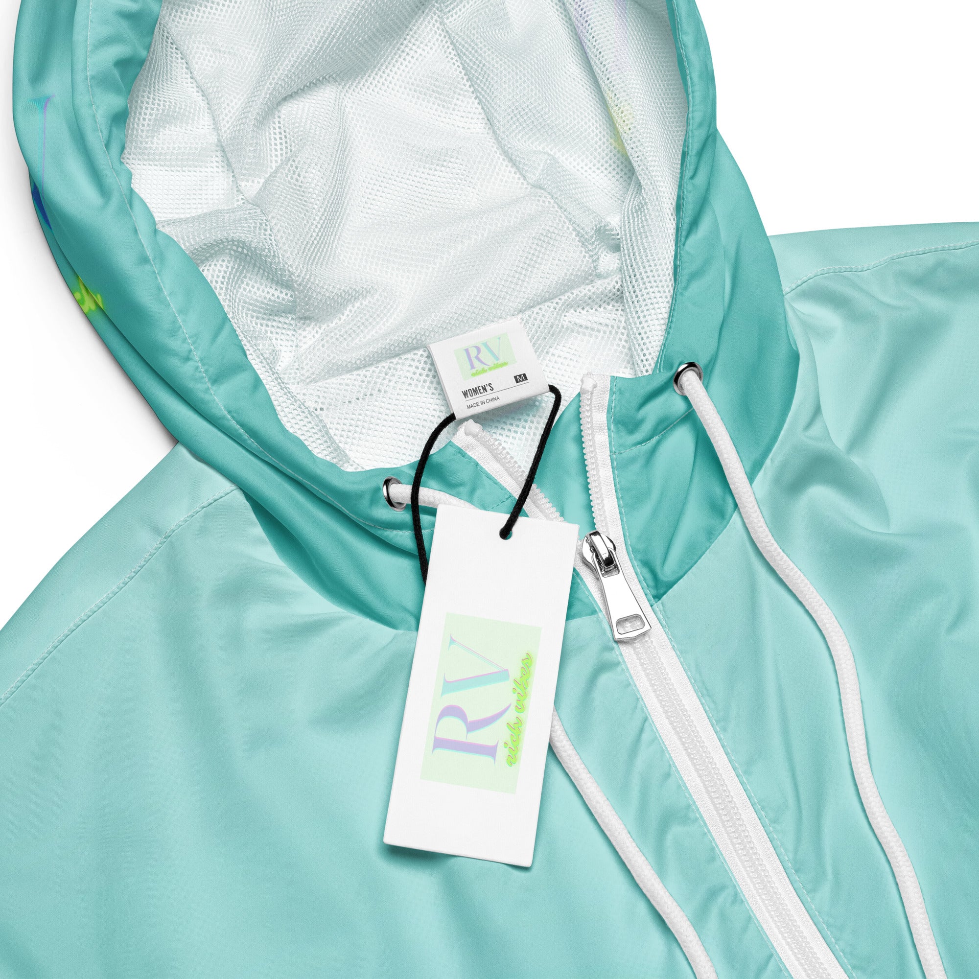 Rich Vibes Volt RV Aqua Green - Women’s cropped windbreaker