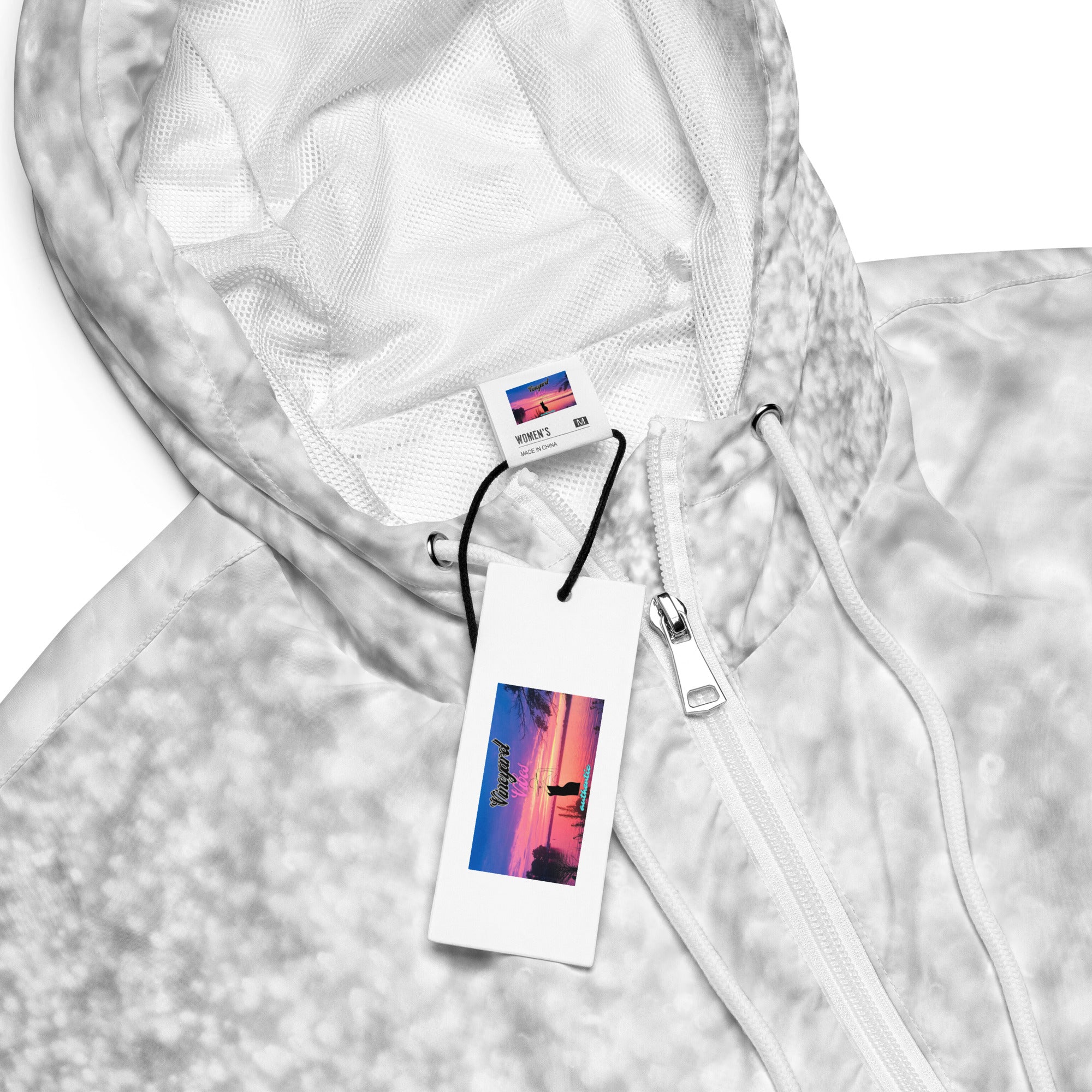 Vineyard Vibes Pink Sparkle - Women’s cropped windbreaker