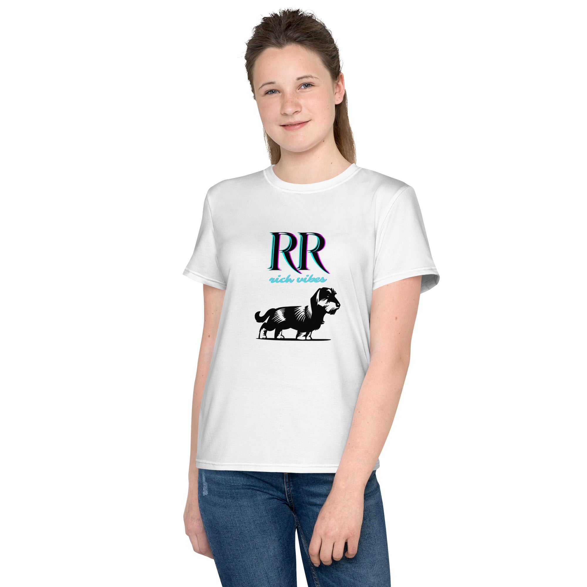 Rich Vibes Little Dog - Youth crew neck t-shirt