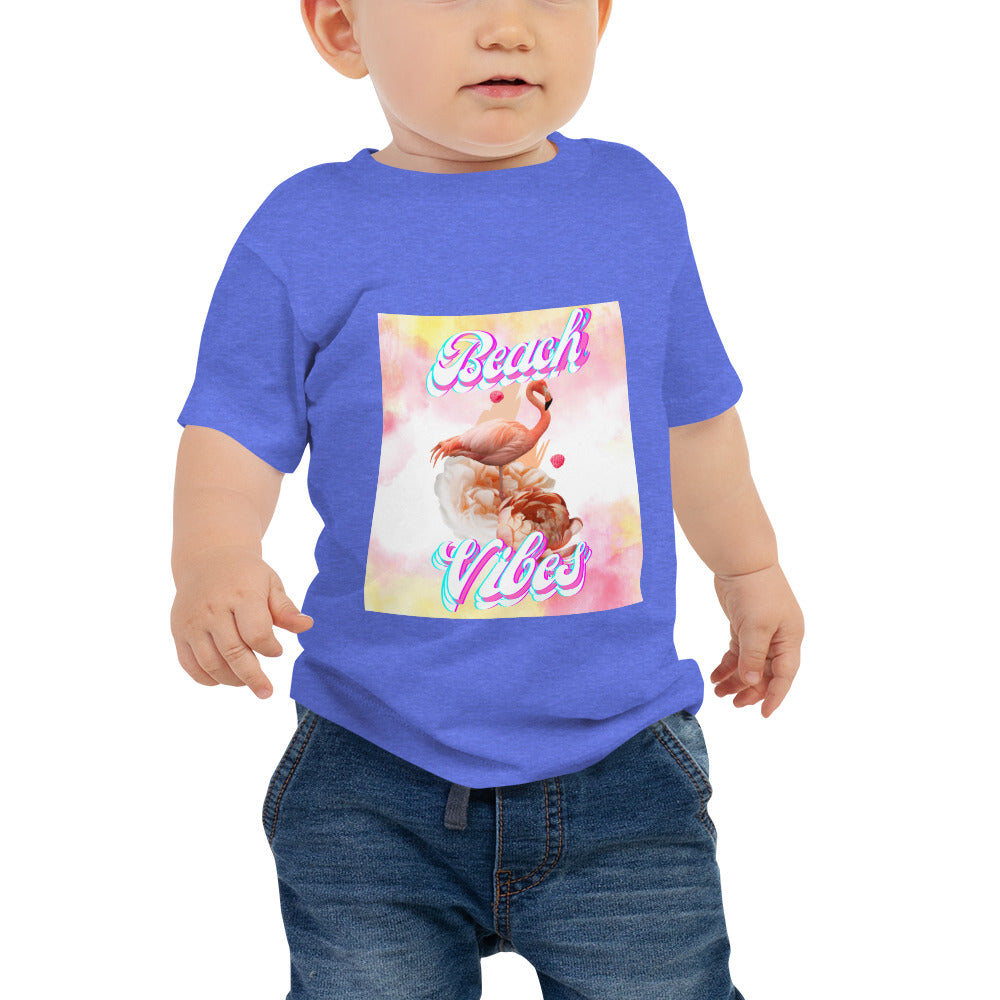 Rich Vibes Pink Flamingo - Baby Jersey Short Sleeve Tee