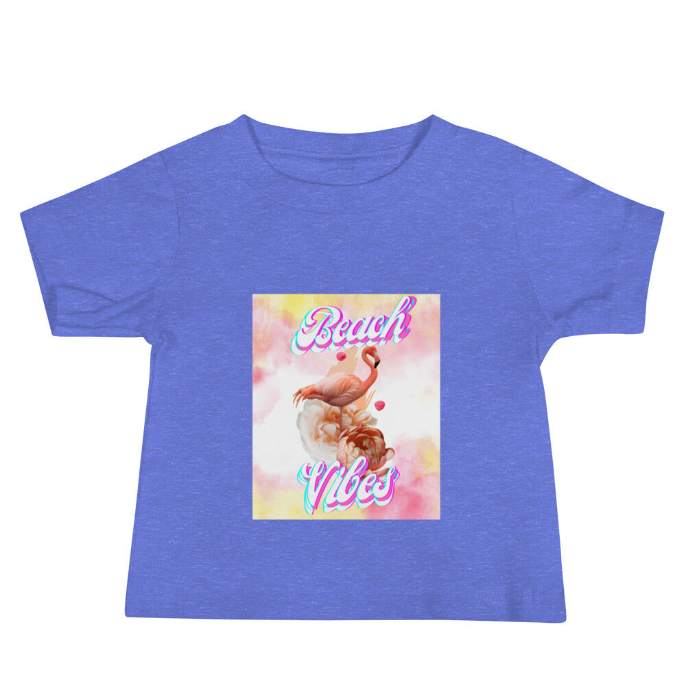 Rich Vibes Pink Flamingo - Baby Jersey Short Sleeve Tee