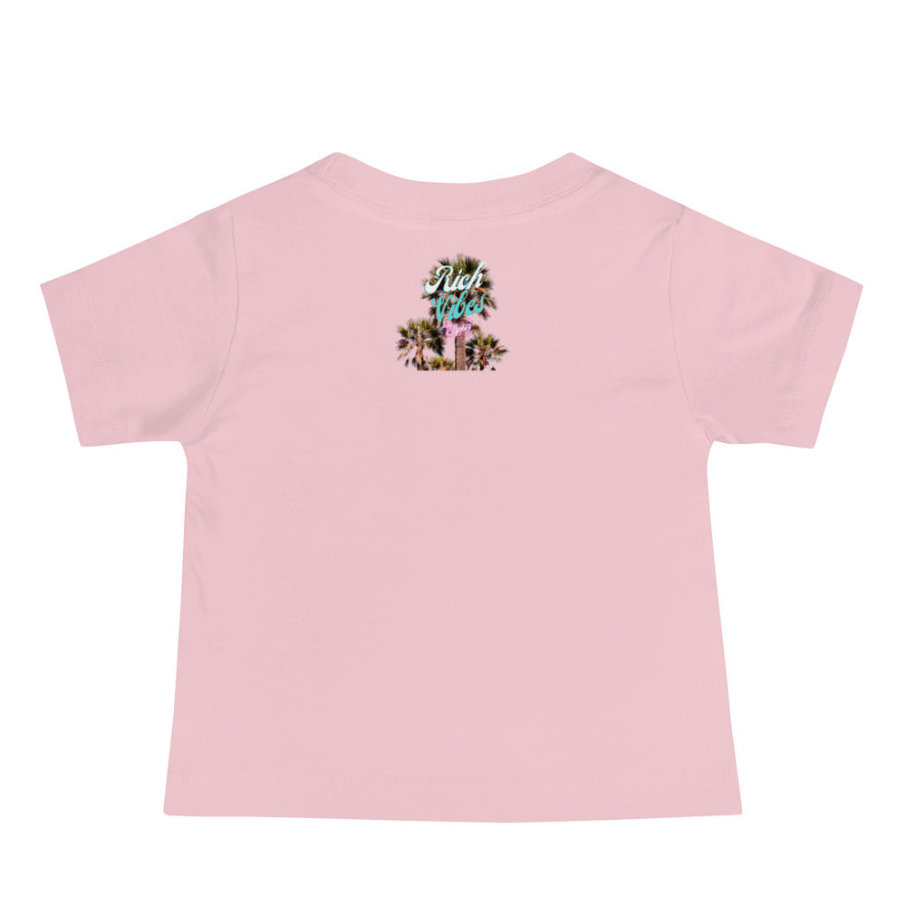 Rich Vibes Pink Flamingo - Baby Jersey Short Sleeve Tee