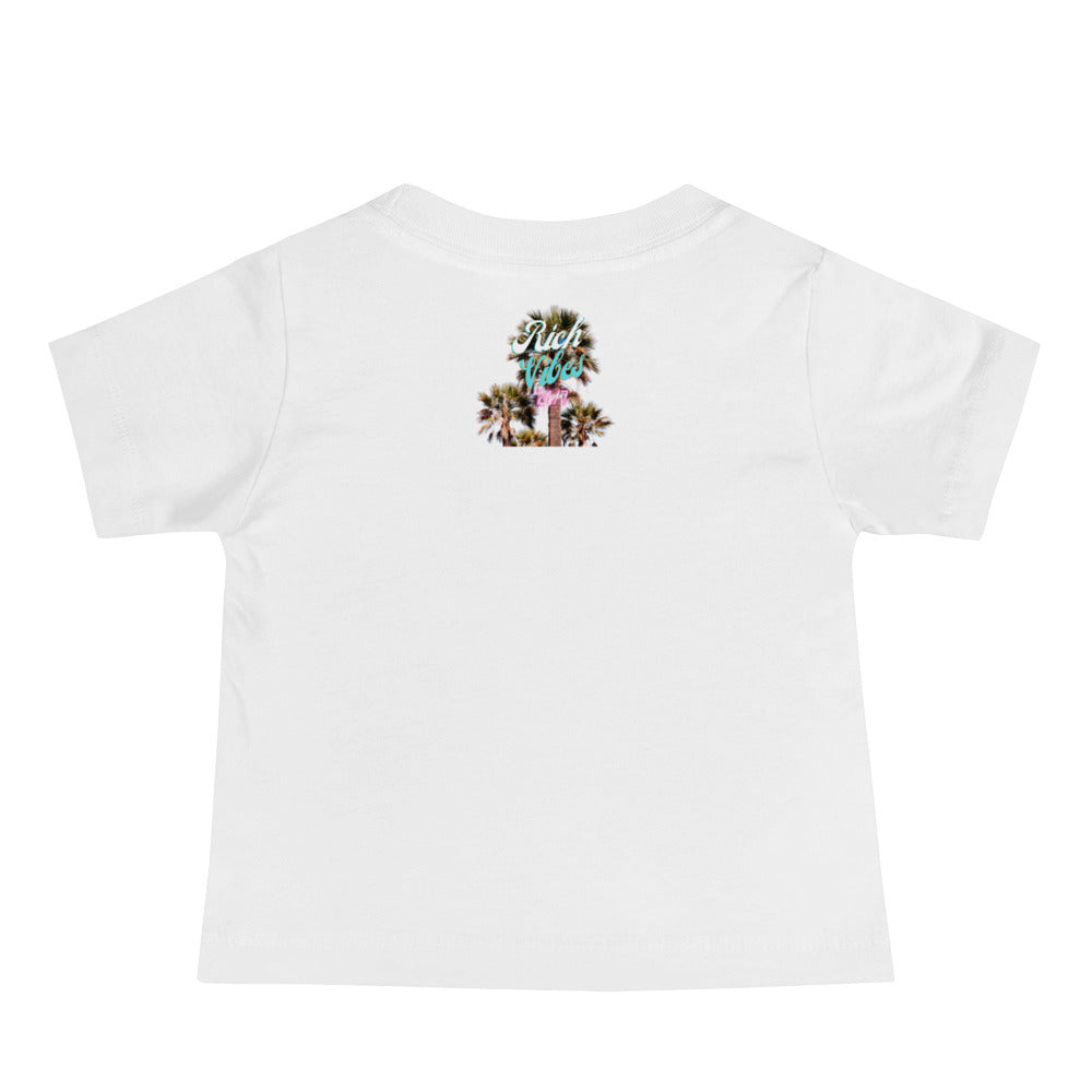 Rich Vibes Pink Flamingo - Baby Jersey Short Sleeve Tee