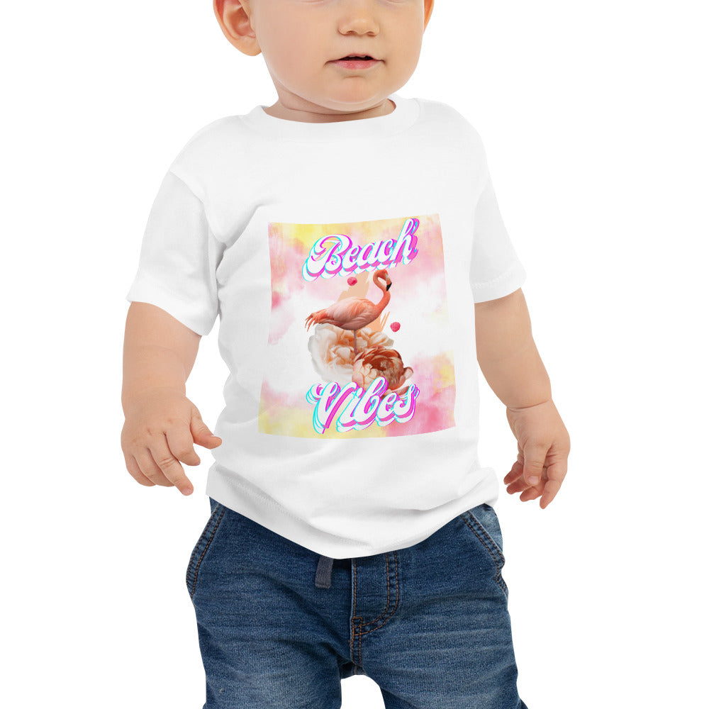 Rich Vibes Pink Flamingo - Baby Jersey Short Sleeve Tee