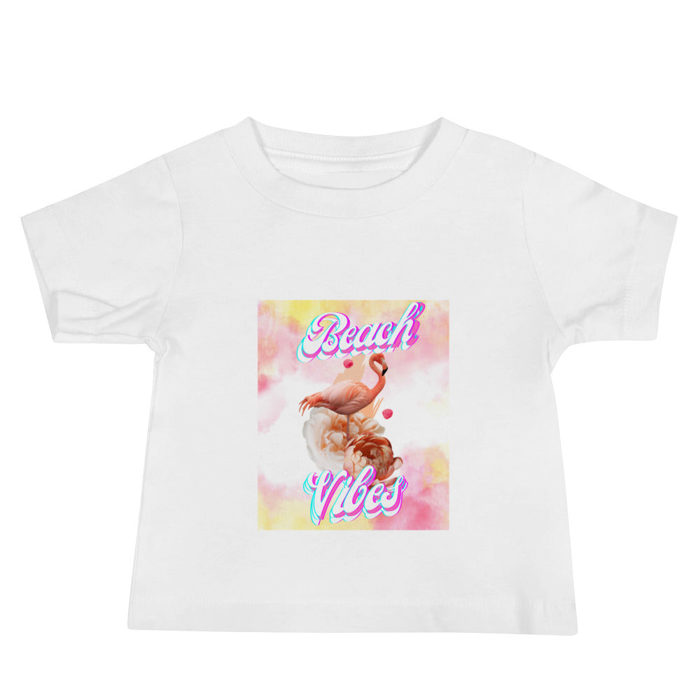 Rich Vibes Pink Flamingo - Baby Jersey Short Sleeve Tee
