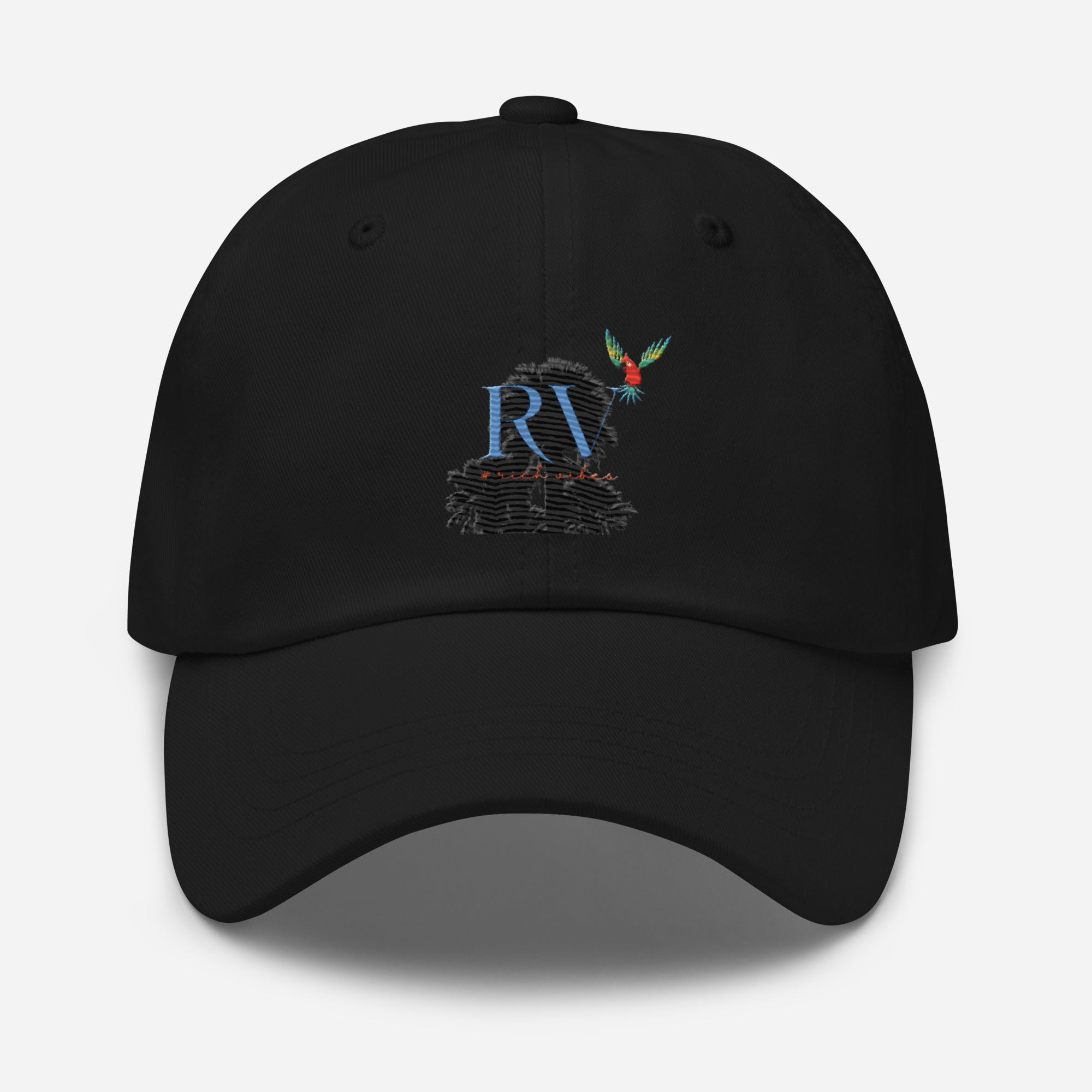 Rich Vibes RV Palm Tree Silhouette - Dad hat Black