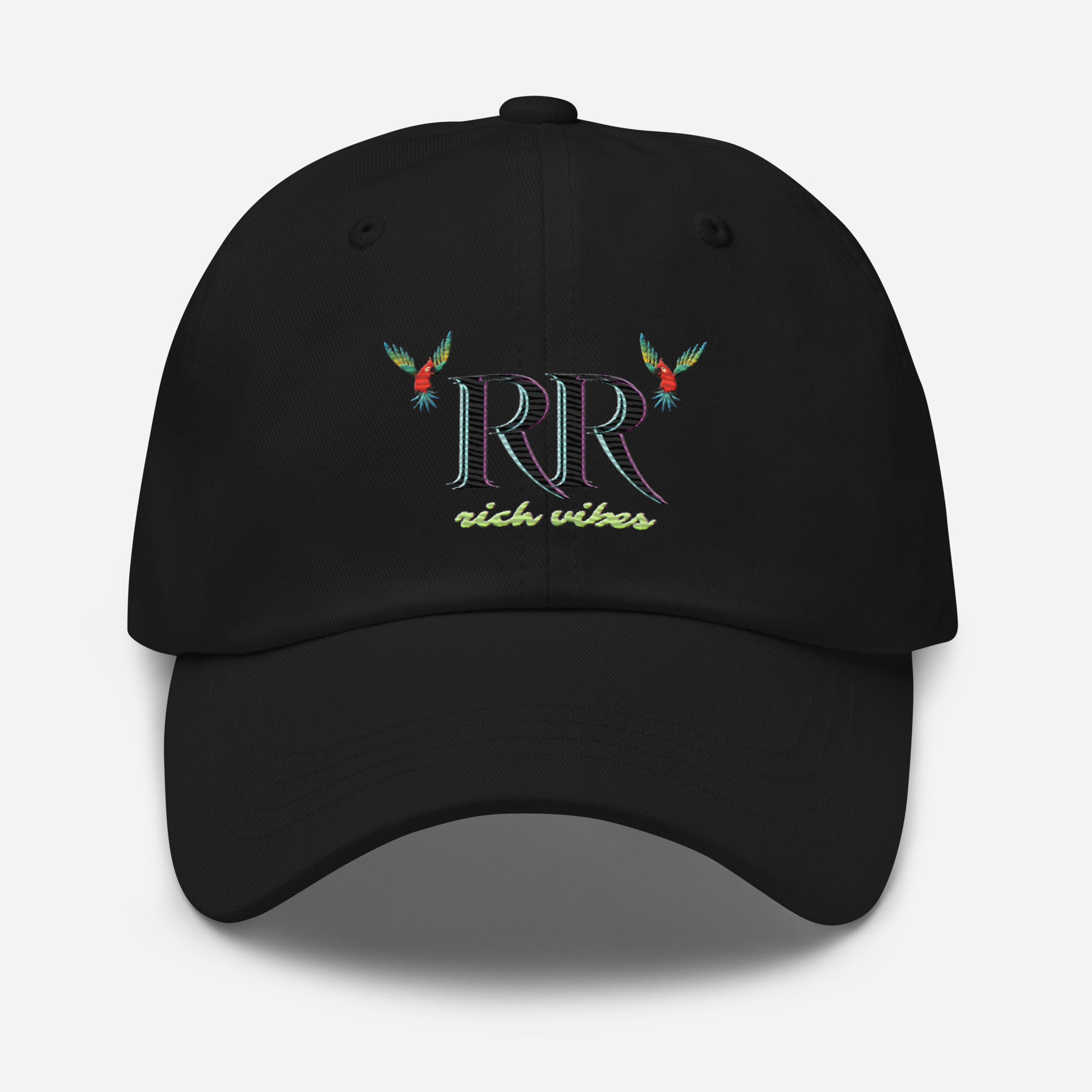 Rich Vibes RR Volt Logo - Dad hat Black