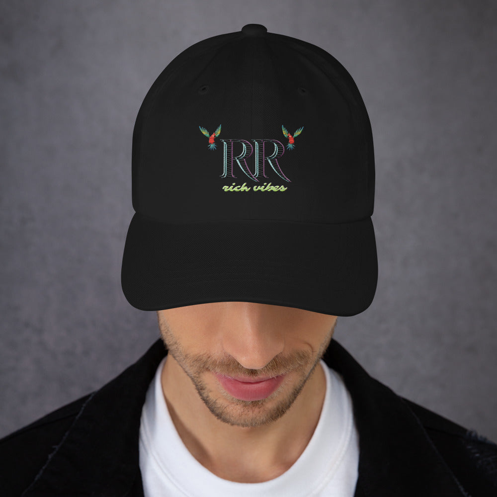 Rich Vibes RR Volt Logo - Dad hat Black