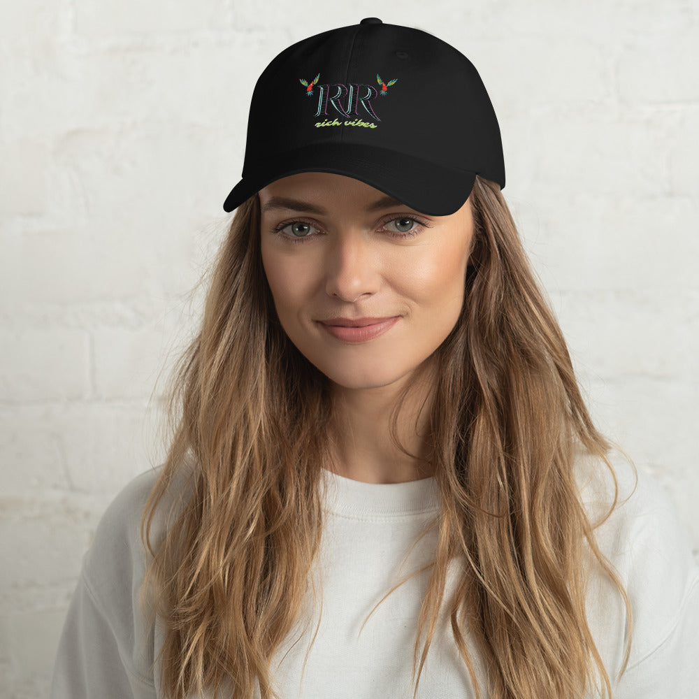 Rich Vibes RR Volt Logo - Dad hat Black