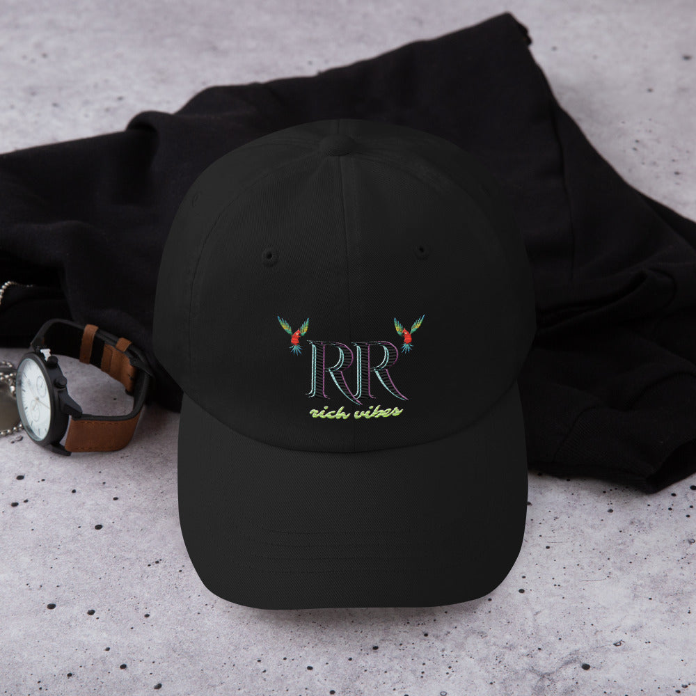 Rich Vibes RR Volt Logo - Dad hat Black