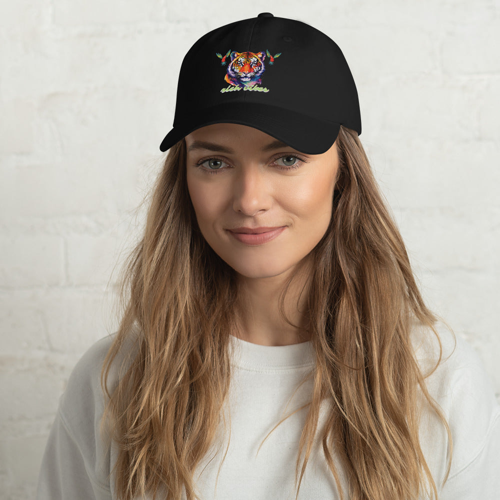 Rich Vibes Tropical Jungle Tiger 3.5 - Dad hat Black