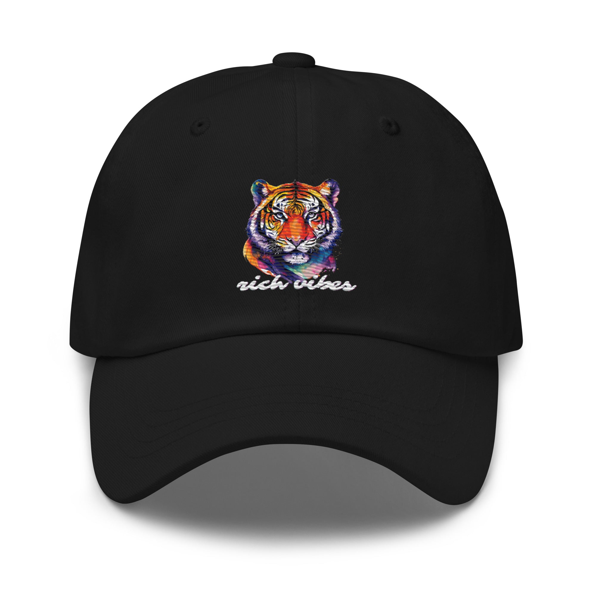Rich Vibes Tropical Jungle Tiger 1.0 - Dad hat Black