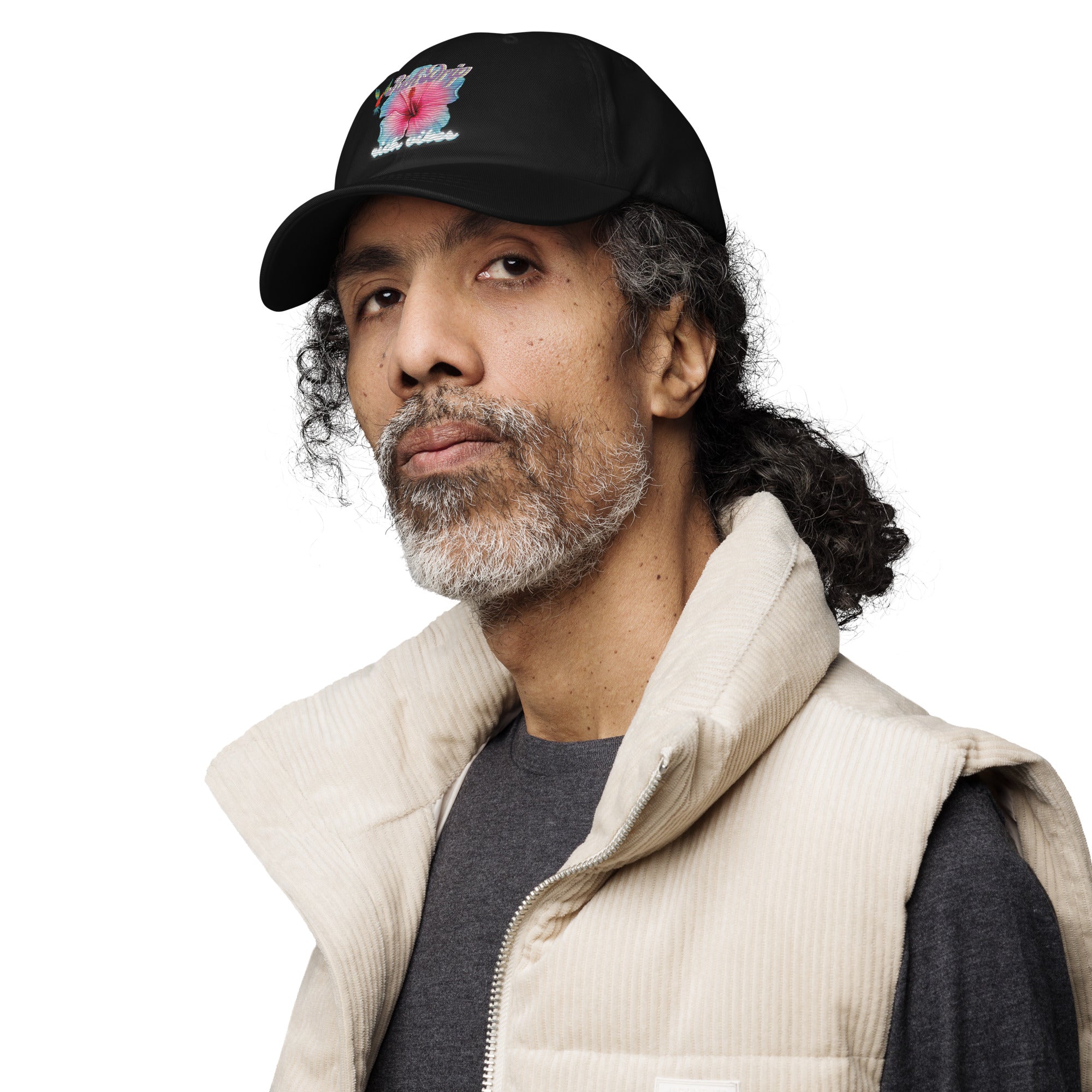 Dad haRV Rich Drip Tropical Flower 2.0 - Dad hat Black