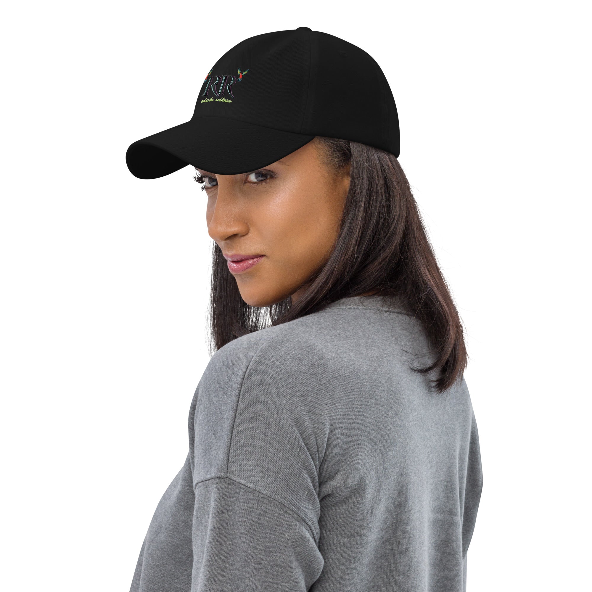 Rich Vibes RR Volt Logo - Dad hat Black