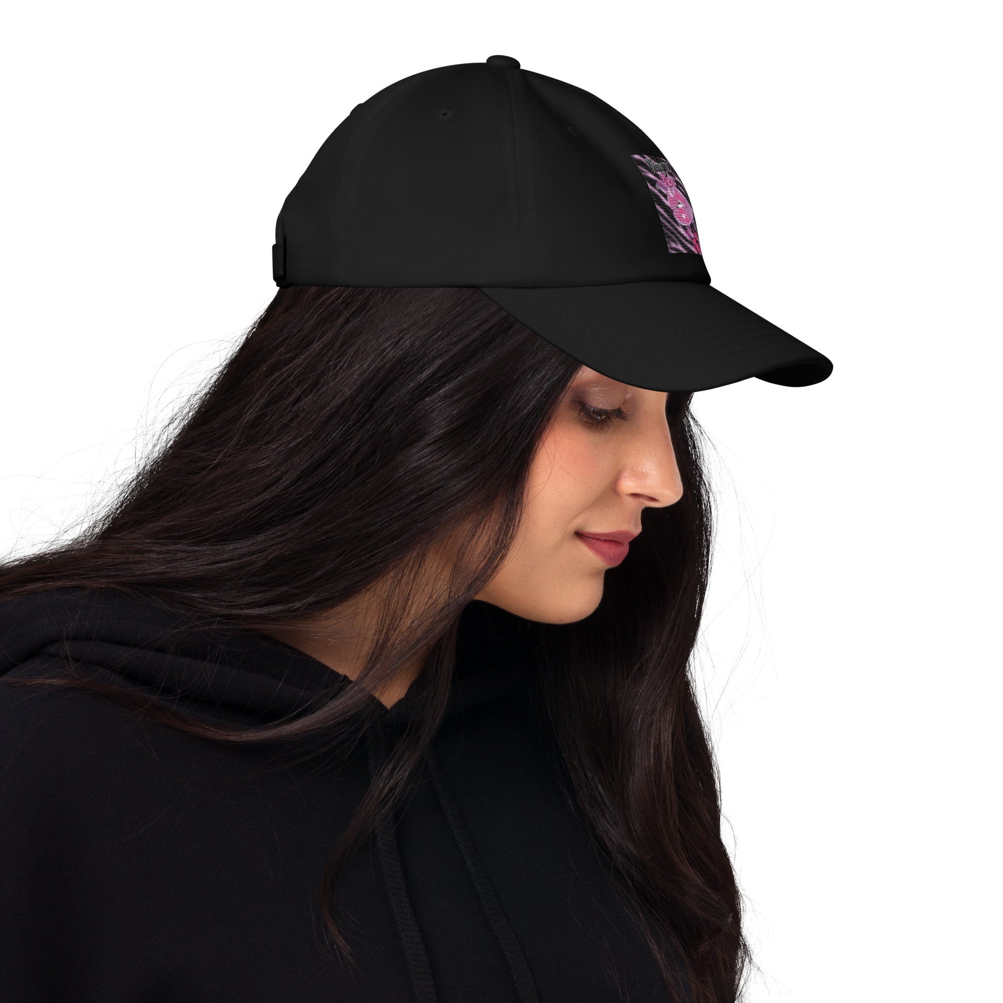 Vineyard Vibes Pink Print Diva Kiss - Dad hat Black
