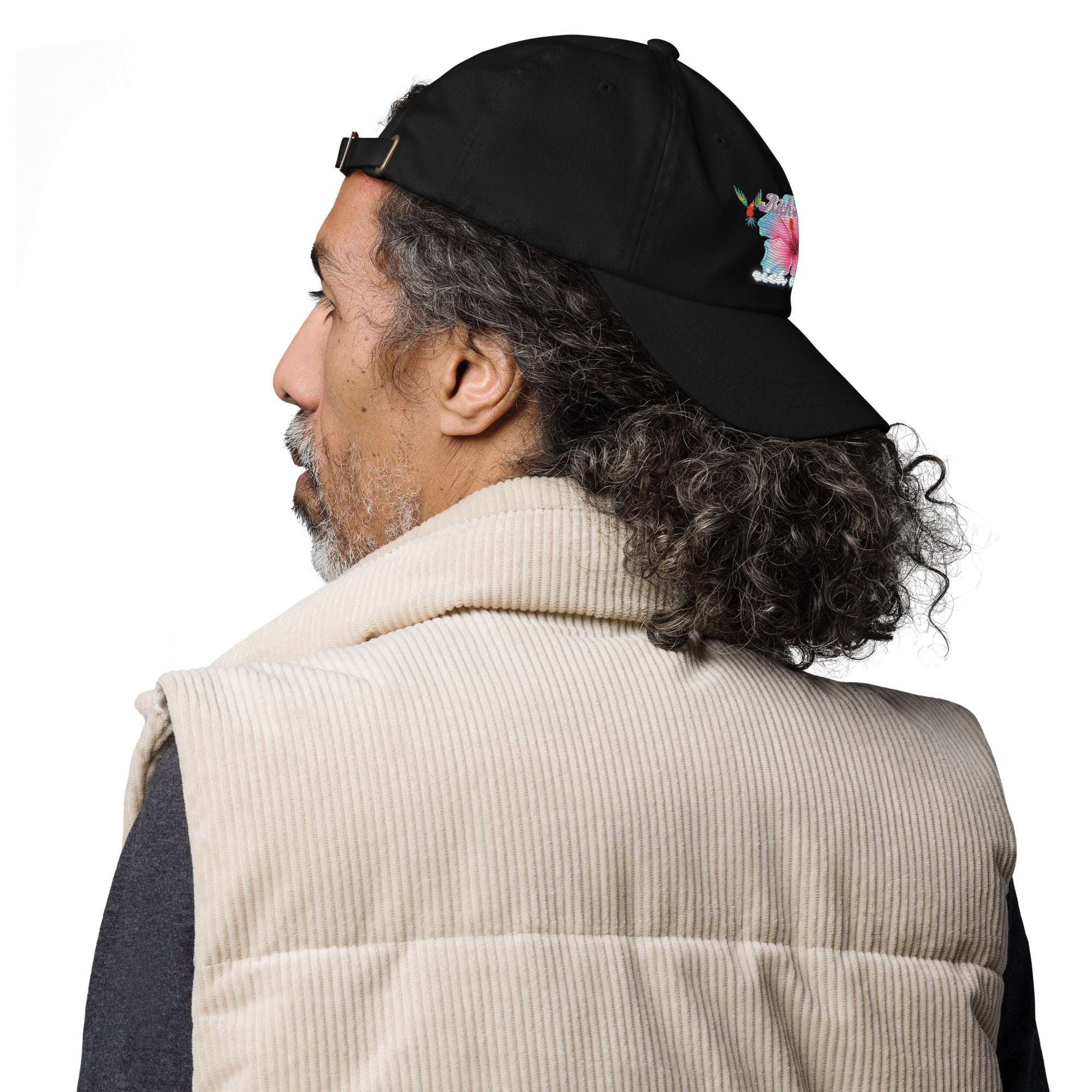 Dad haRV Rich Drip Tropical Flower 2.0 - Dad hat Black