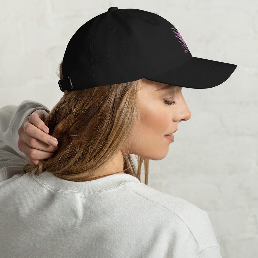 Vineyard Vibes Pink Print Diva Kiss - Dad hat Black