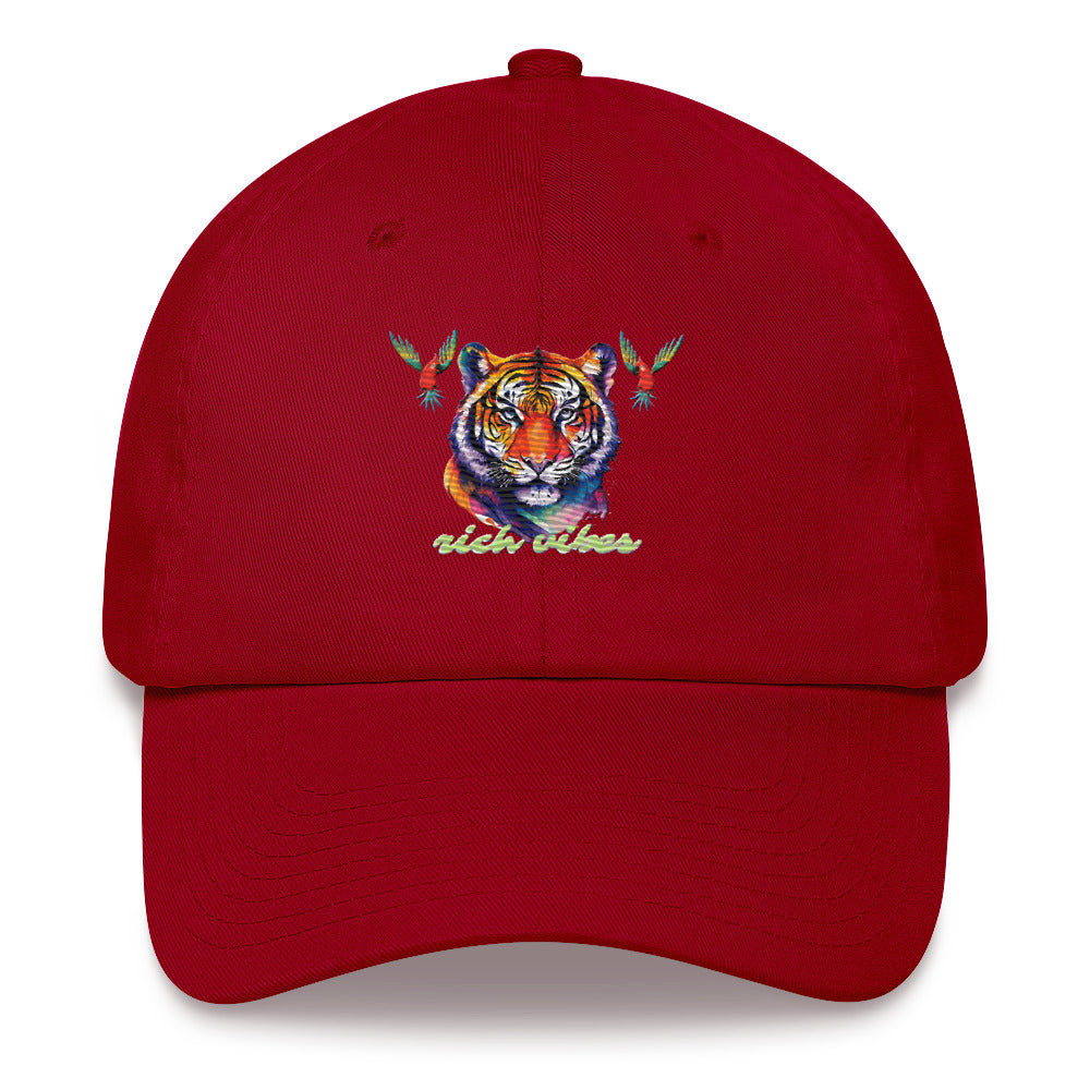Rich Vibes Tropical Jungle Tiger 3.5 - Dad hat Royal Red