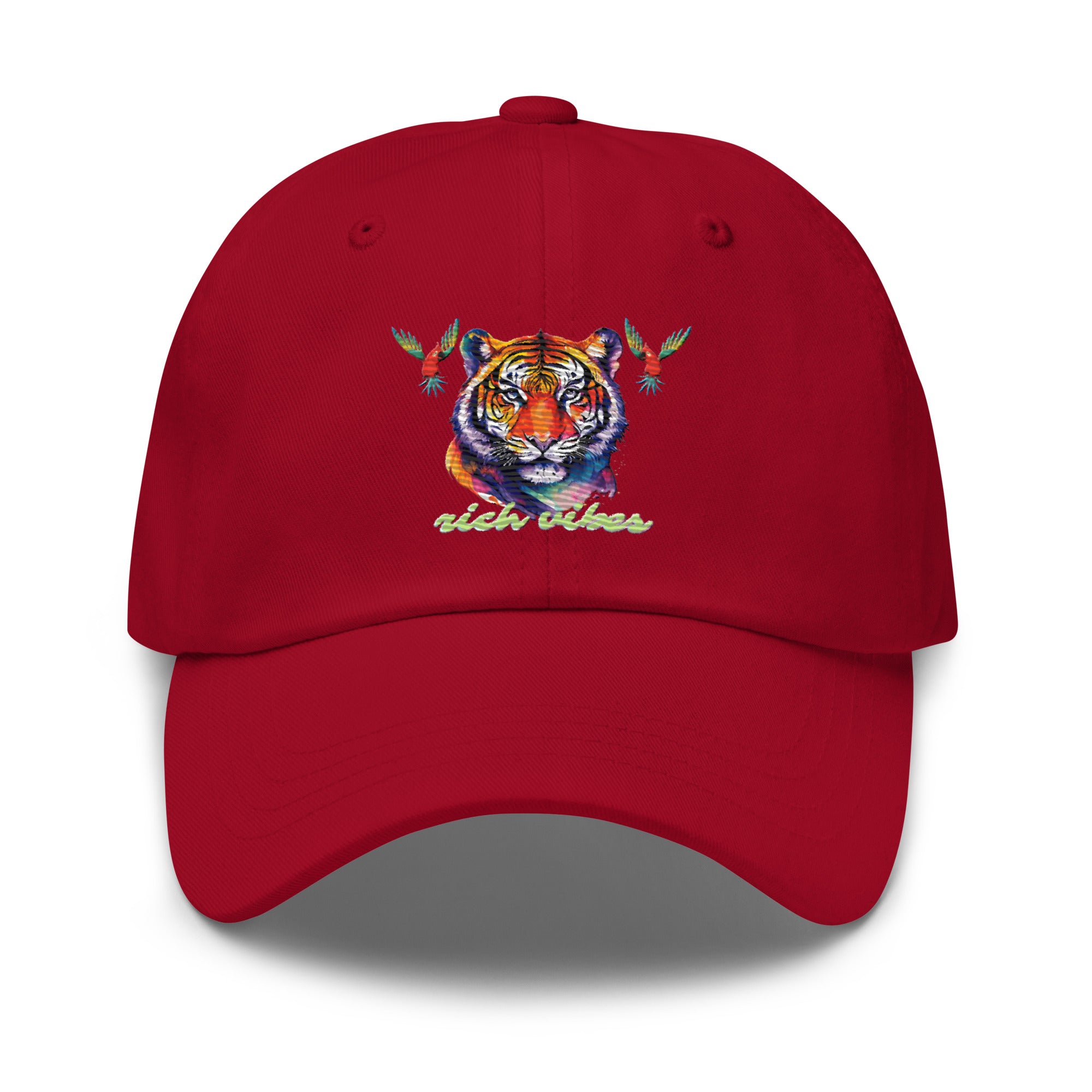 Rich Vibes Tropical Jungle Tiger 3.5 - Dad hat Royal Red